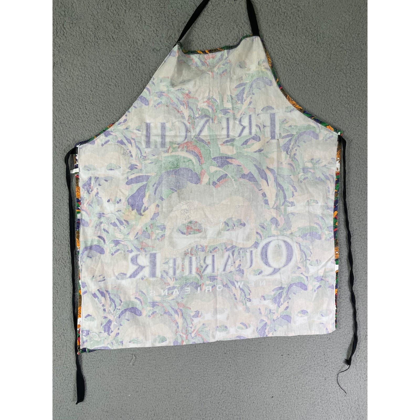 Vintage French Quarter New Orleans Mardi Gras Mask Apron Kitchen Decor 1990s - Thumbnail 8