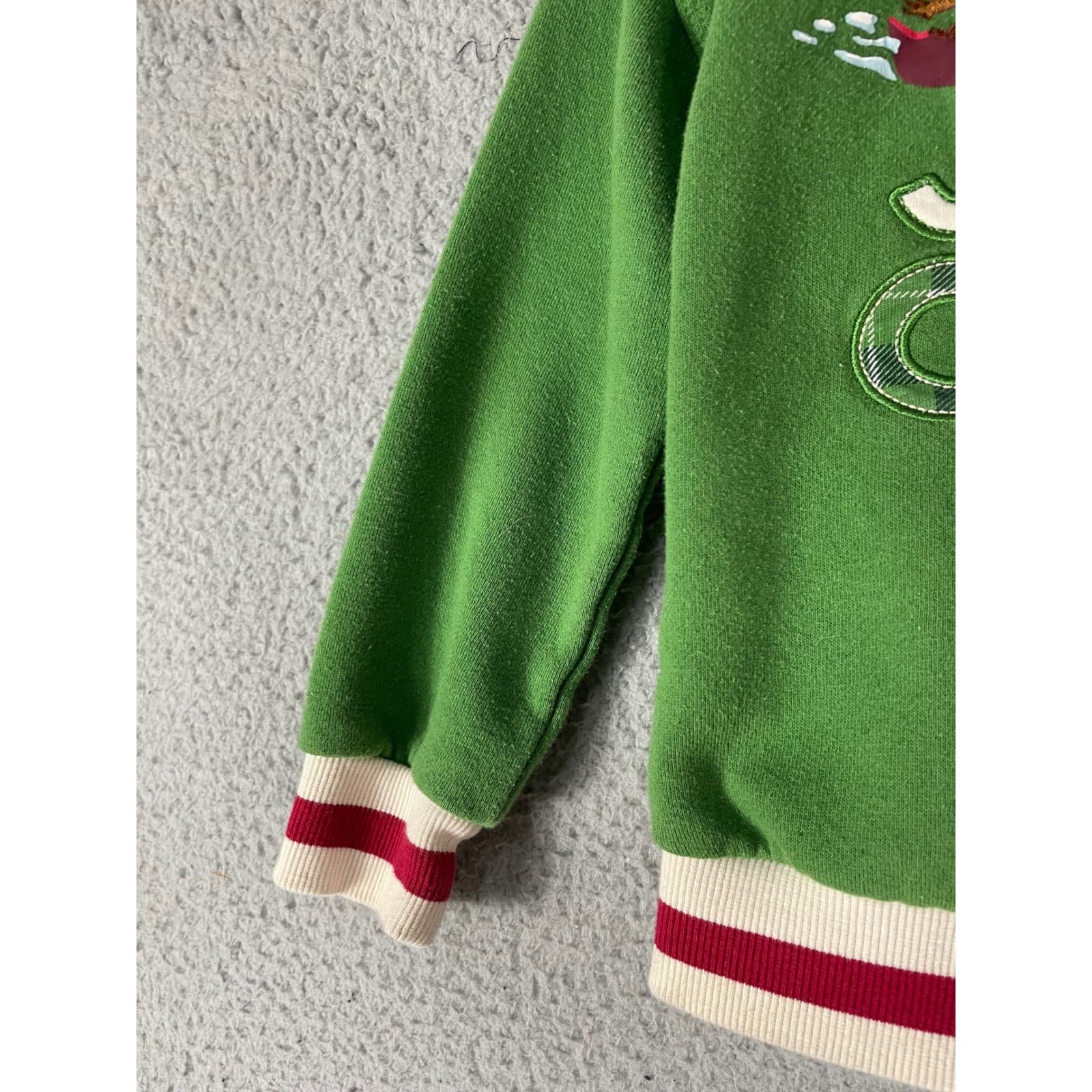Disney Christmas Chip n Dale Just Chill Kids Holiday Sweatshirt Green 4T - Thumbnail 10