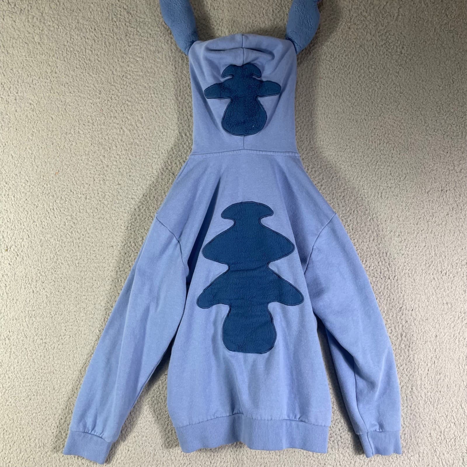Stitch Hoodie Kids XL Disney Parks Lilo & Stitch Costume Blue Zip Up Ears Teeth - Thumbnail 9