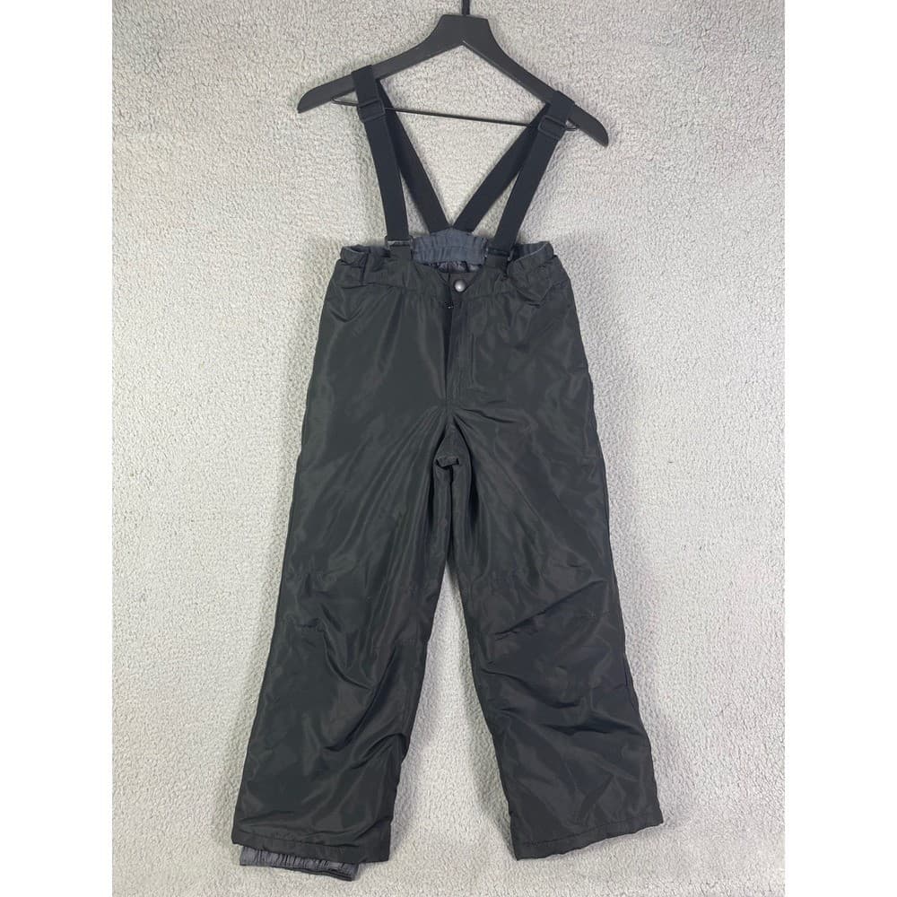 Iceburg Outerwear Youth Snow Pants Ski Bibs Size M 7 8 Black Insulated Lined - Thumbnail 6