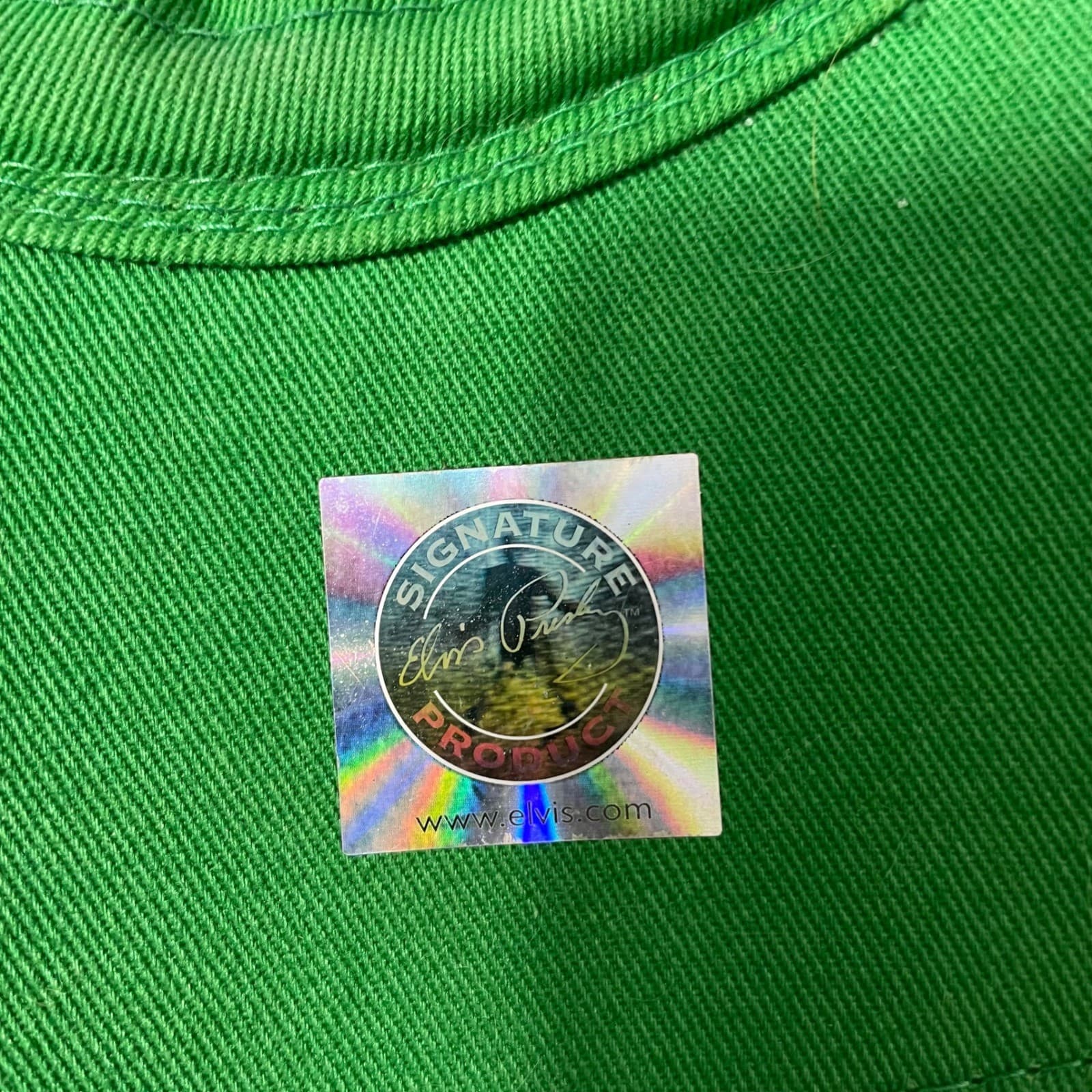 Elvis Presley Graceland Green Embroidered Baseball Cap Hat Adult Collectible - Thumbnail 3