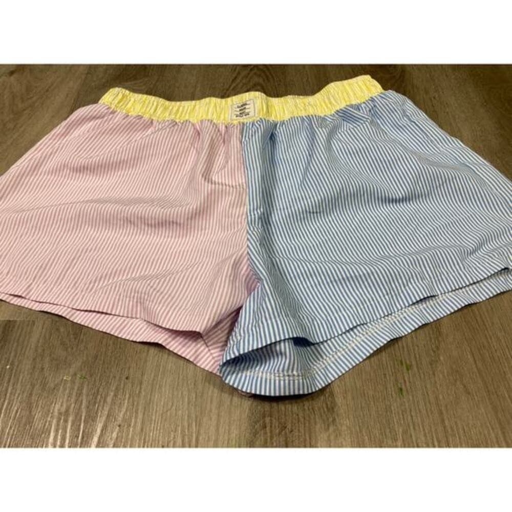 SHEIN Curve Plus Size 2XL Striped Colorblock Shorts Multicolor Casual Summer - Thumbnail 5