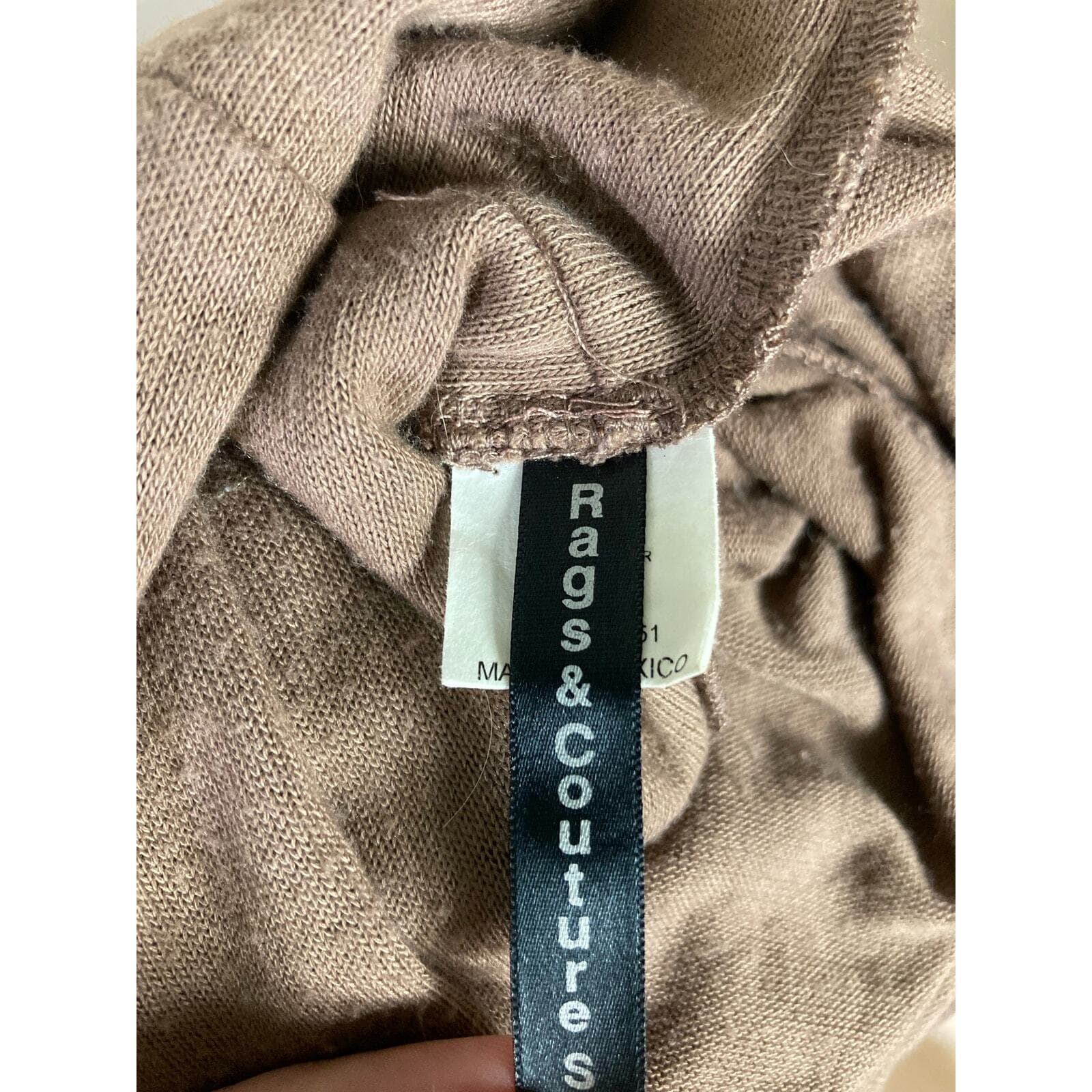 Rags & Couture Women's Long Sleeve Beige Coatigan Size S Draped Front Cardigan - Thumbnail 7