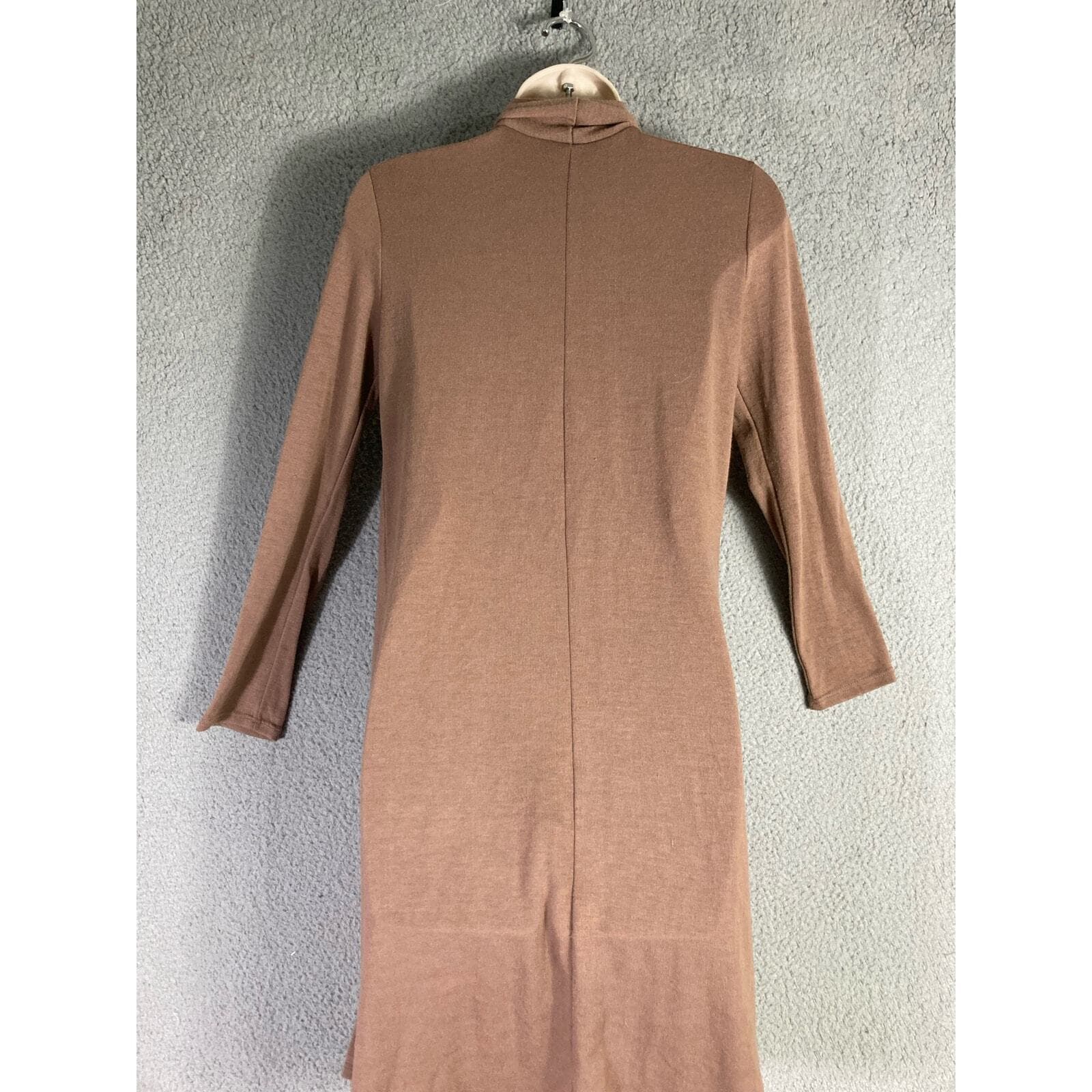 Rags & Couture Women's Long Sleeve Beige Coatigan Size S Draped Front Cardigan - Thumbnail 6