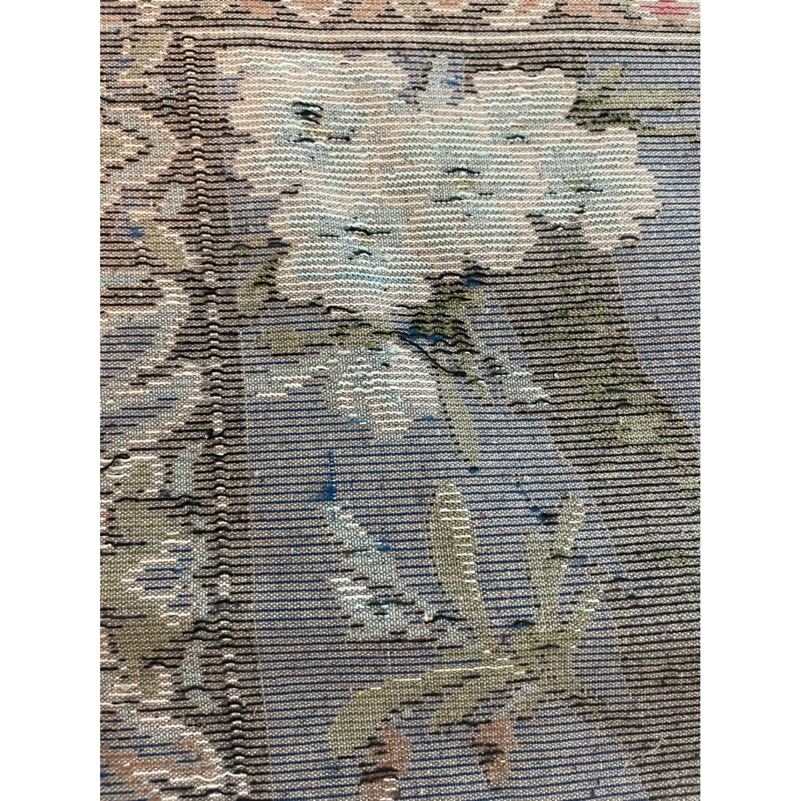 Vintage Turkish Velvet Peacock Tapestry Rug 1970s Wall Hanging 75x49 Boho Decor - Thumbnail 13
