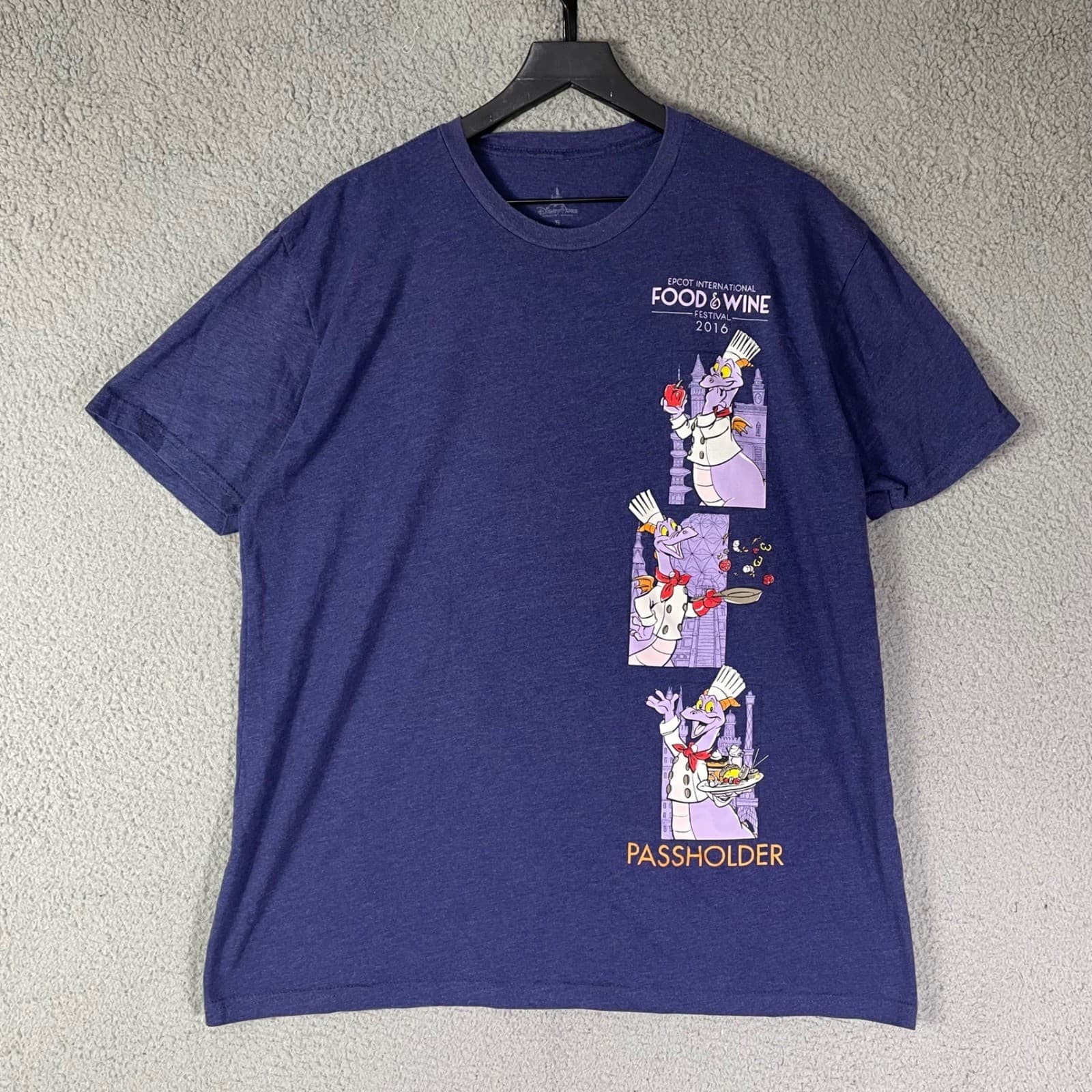 Disney Parks Epcot Figment Food Wine Festival Passholder T Shirt XL - Thumbnail 4