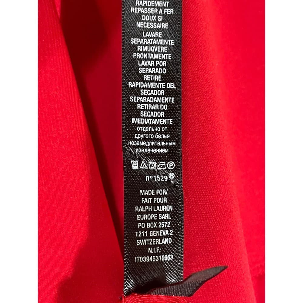 RLX Ralph Lauren Performance Polo Shirt Mens Large Red Blue Contrast Collar - Thumbnail 5
