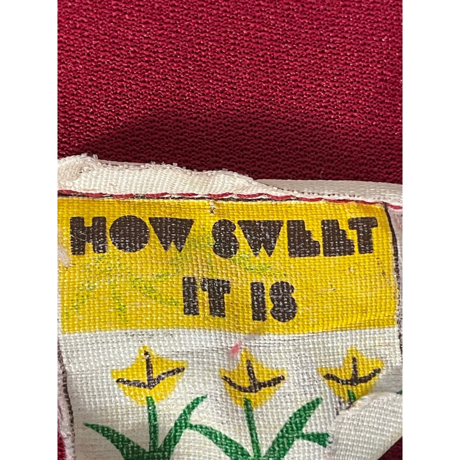 Vintage 70s How Sweet It Is Red Wrap Midi Dress Puff Sleeve Secretary Women's S - Thumbnail 5