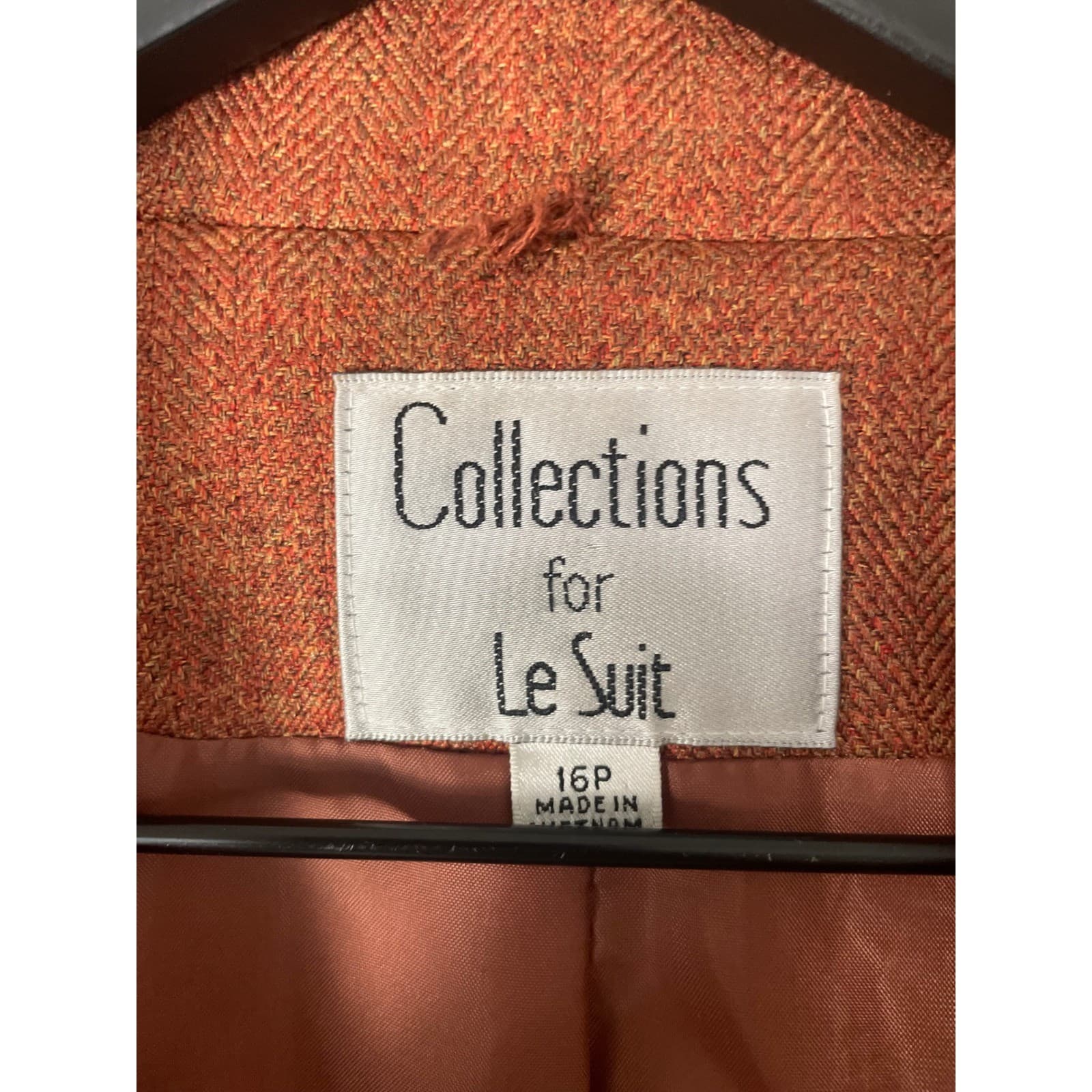 Womens Blazer Jacket Burnt Orange Tailored Office Career Lightweight Medium - Thumbnail 4