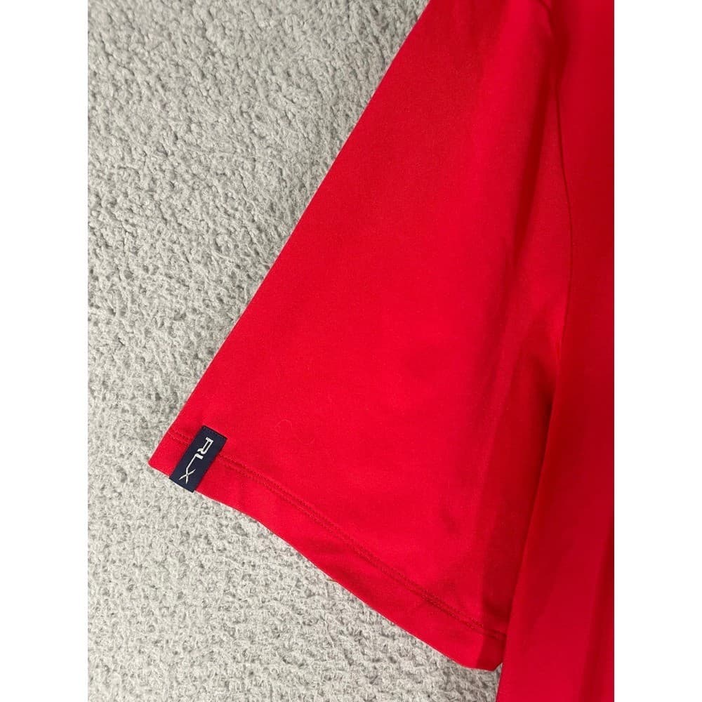 RLX Ralph Lauren Performance Polo Shirt Mens Large Red Blue Contrast Collar - Thumbnail 8