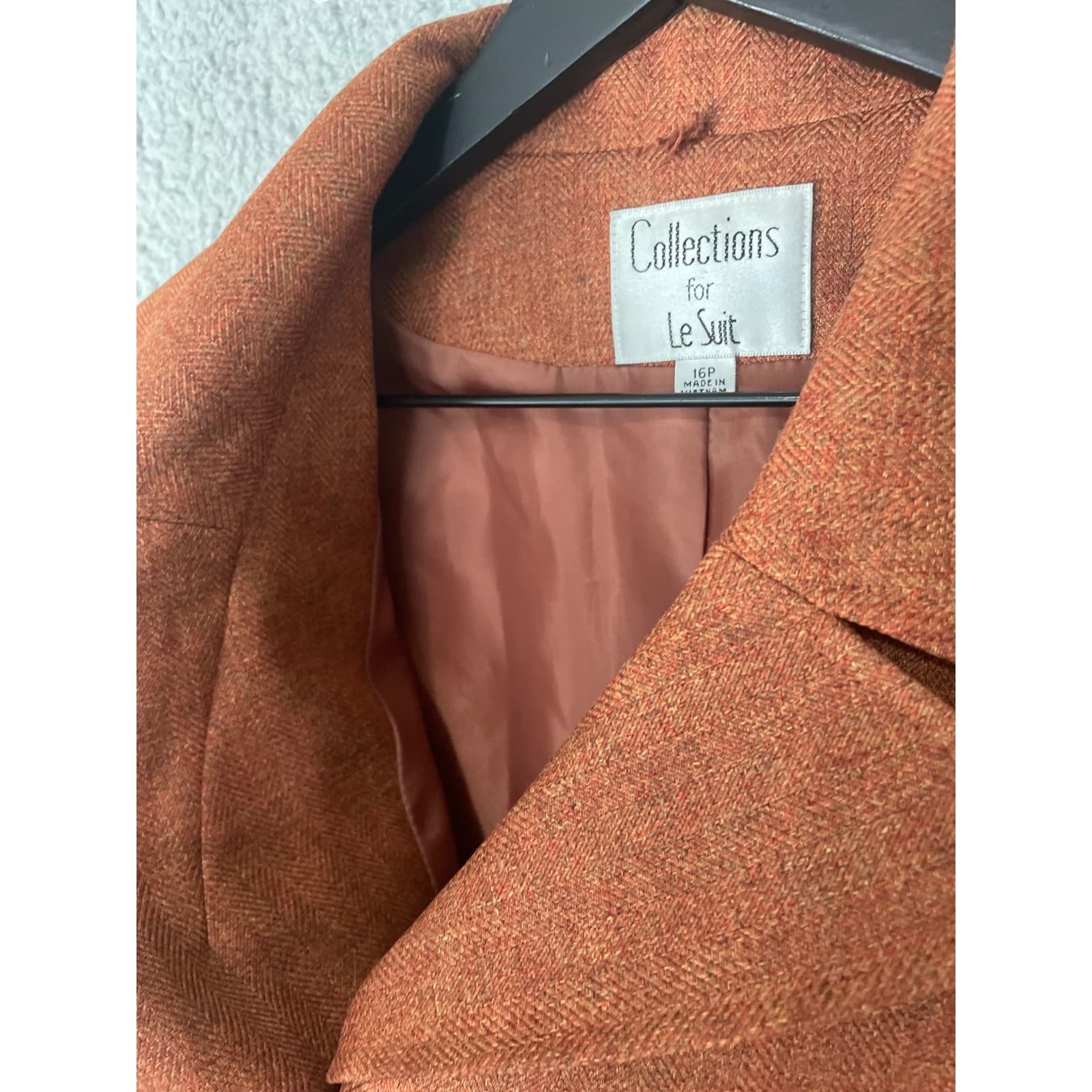 Womens Blazer Jacket Burnt Orange Tailored Office Career Lightweight Medium - Thumbnail 10