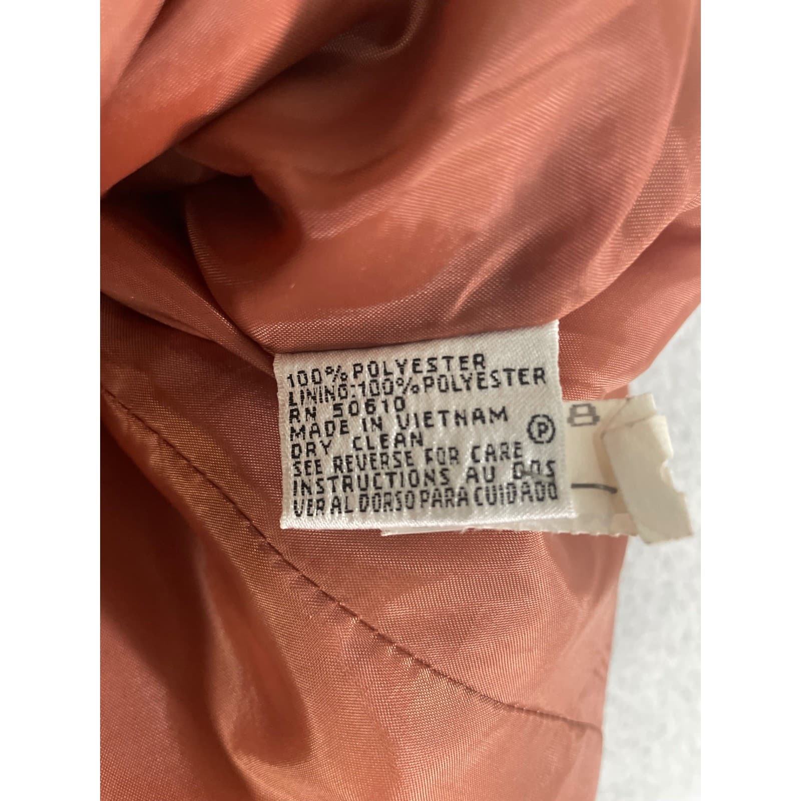 Womens Blazer Jacket Burnt Orange Tailored Office Career Lightweight Medium - Thumbnail 5