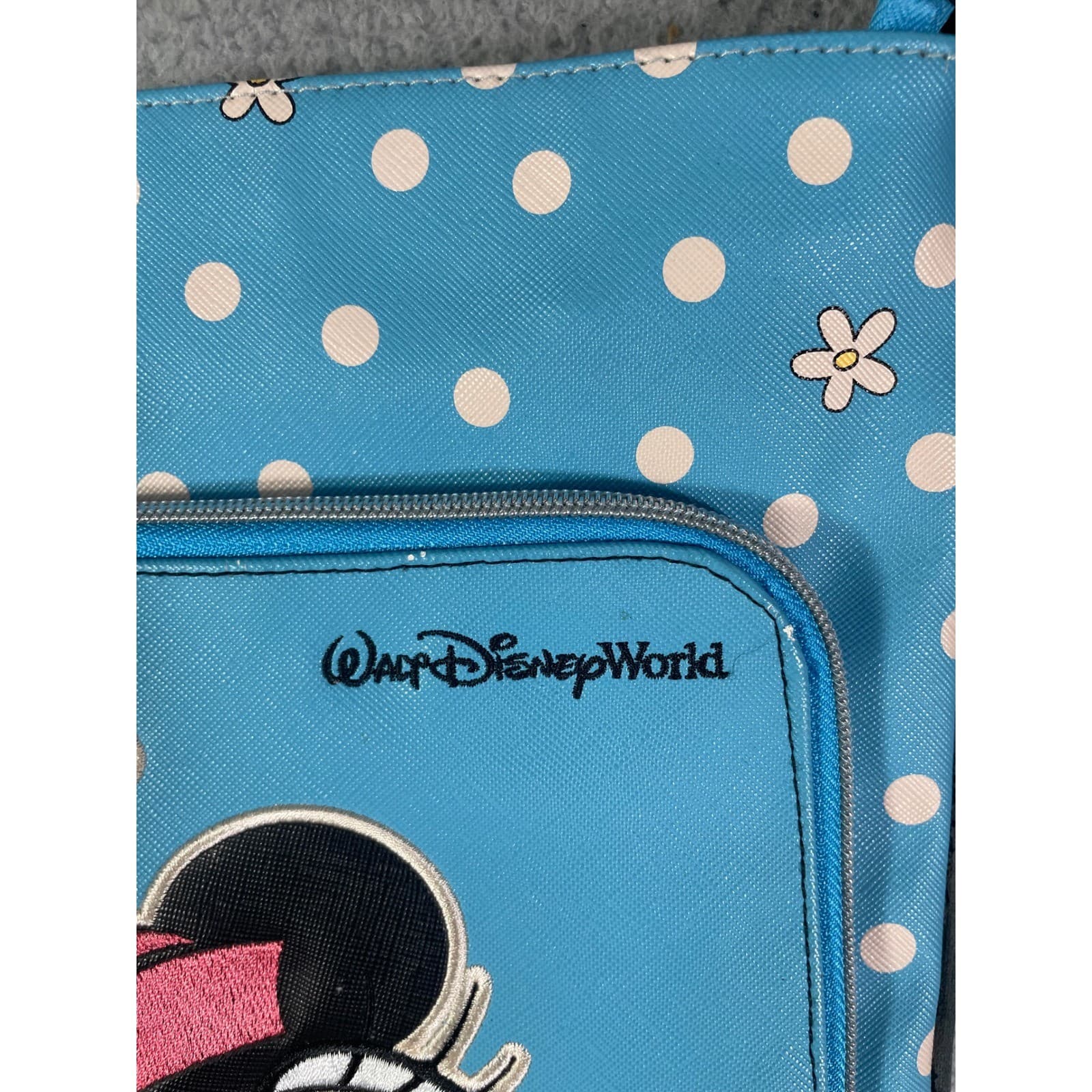Disney Parks Minnie Mouse Crossbody Bag Blue Polka Dot Walt Disney World Purse - Thumbnail 4