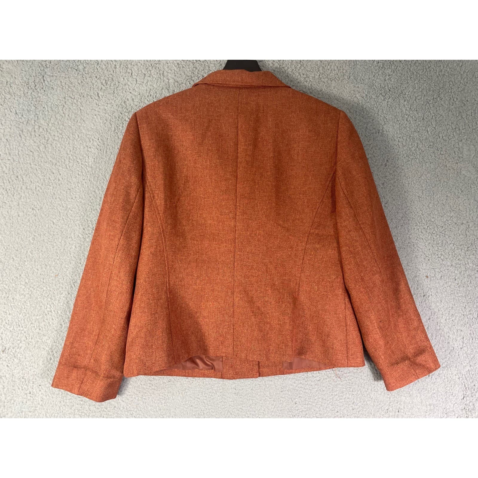 Womens Blazer Jacket Burnt Orange Tailored Office Career Lightweight Medium - Thumbnail 7