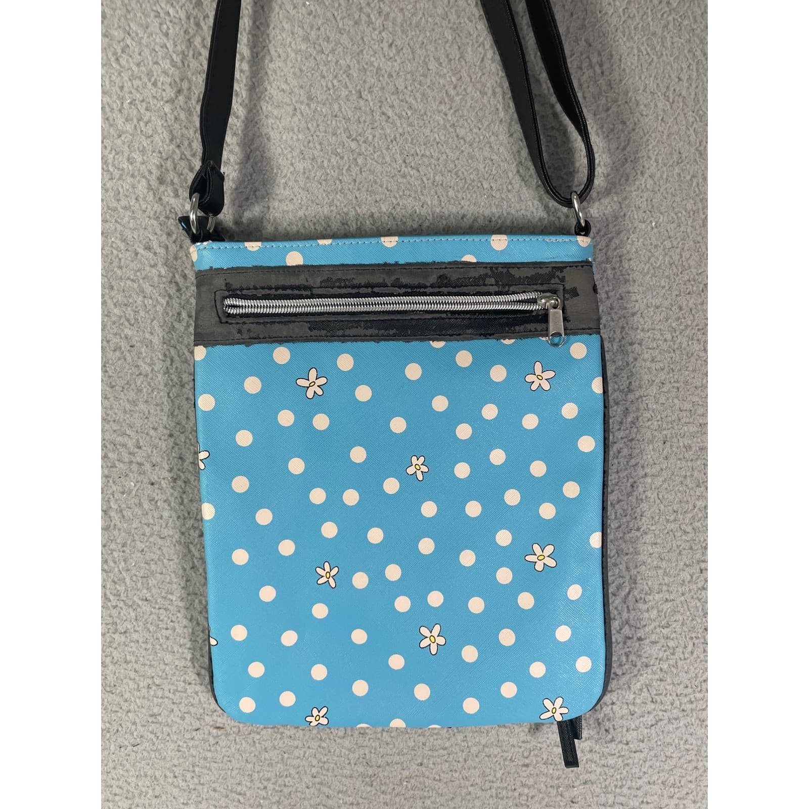 Disney Parks Minnie Mouse Crossbody Bag Blue Polka Dot Walt Disney World Purse - Thumbnail 9