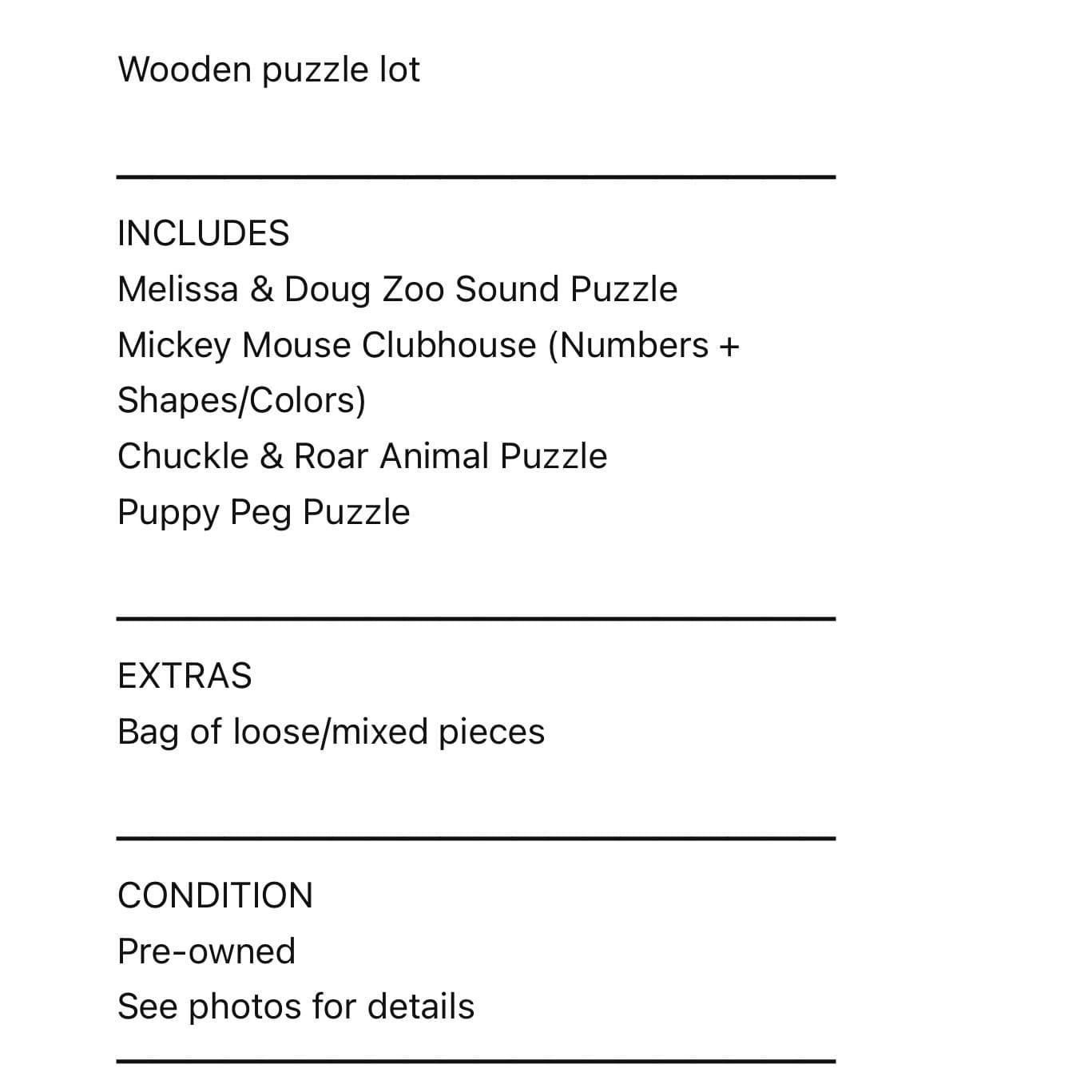 Melissa Doug Disney Wooden Puzzle Lot 5pc Mickey Mouse Zoo Farm Animals Numbers - Thumbnail 7