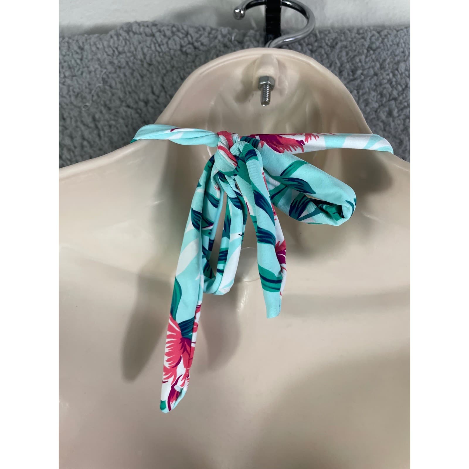 Liz Claiborne Women's 18W Floral Halter Top Sleeveless Swimsuit Swim Plus Size - Thumbnail 10