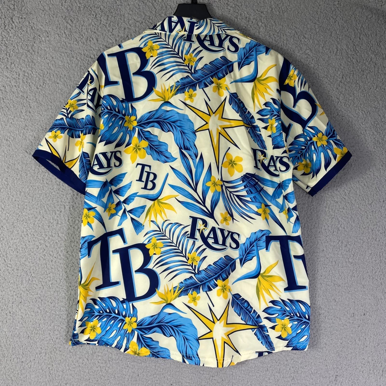 Tampa Bay Rays Floral Hawaiian Shirt Dave Wills Size M Button Up Short Sleeve - Thumbnail 10