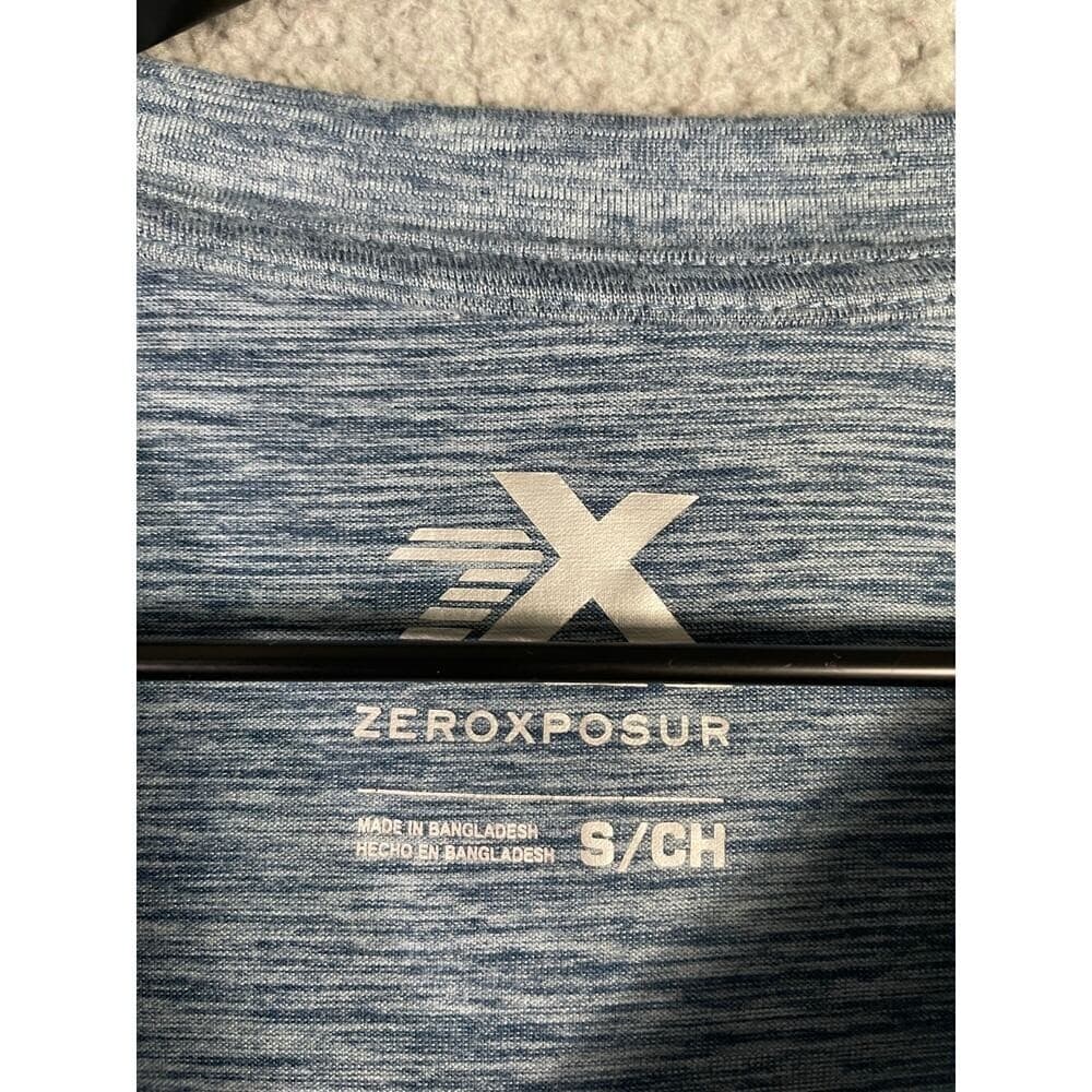 ZeroXposur Men's Blue Raglan Active Short Sleeve Shirt Size S Lightweight - Thumbnail 6