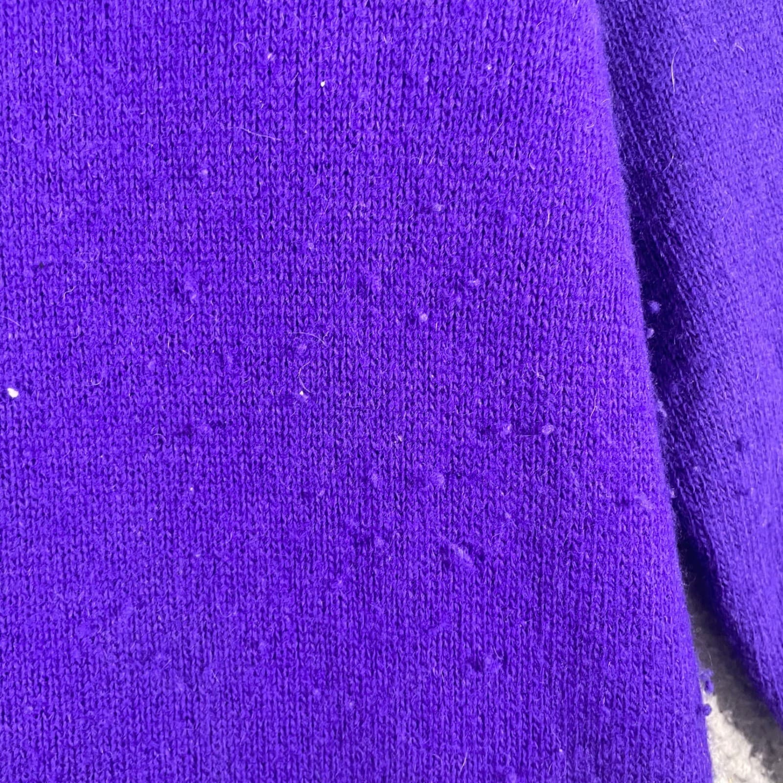 Vintage Angora Lambswool Sweater Womens Large Purple Oversized La Mittini - Thumbnail 9