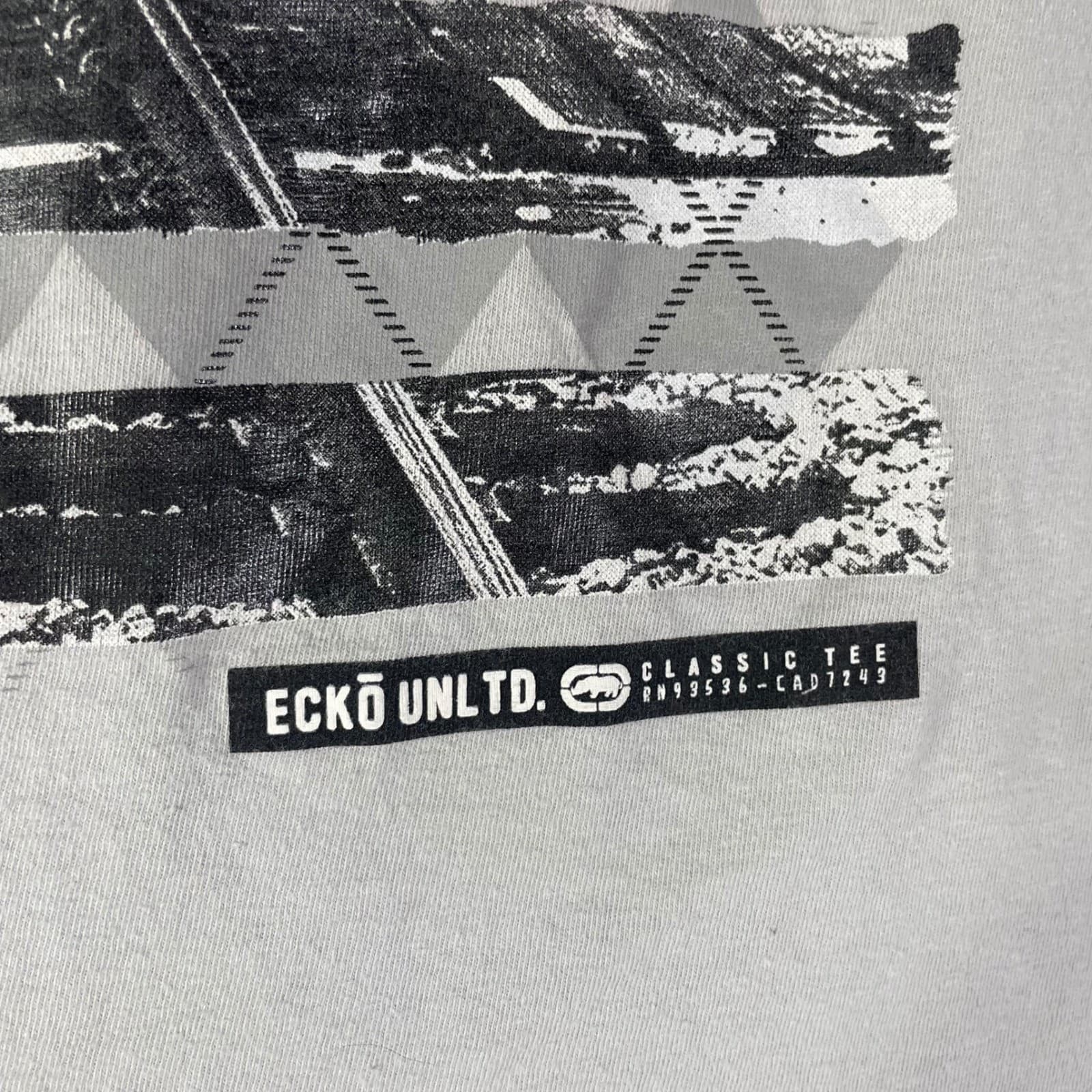 Ecko Unltd Graphic T Shirt Mens XL Gray Streetwear Bridge Print Short Sleeve - Thumbnail 8