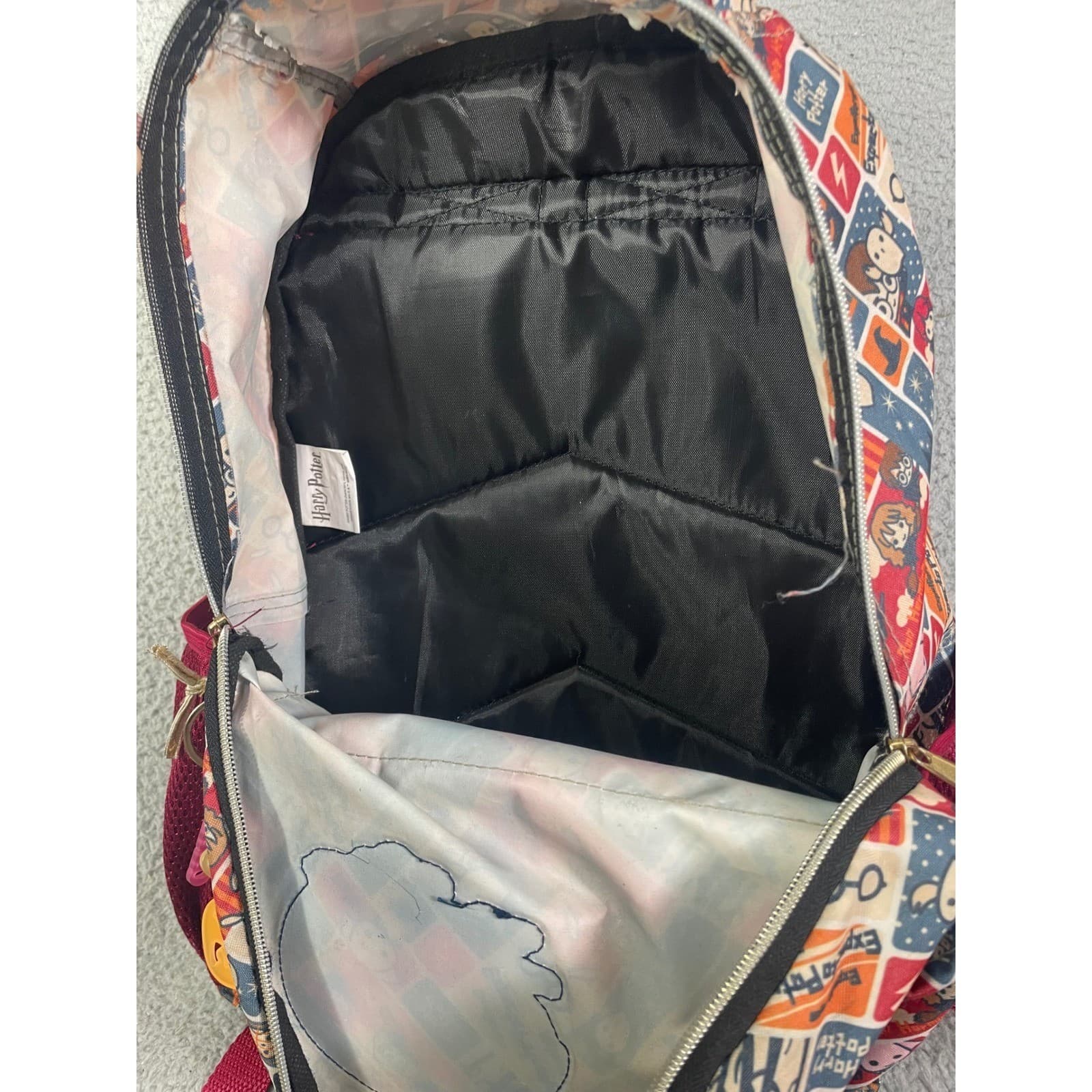 Harry Potter Backpack Chibi Print Hogwarts School Bag Faux Leather Cute - Thumbnail 13