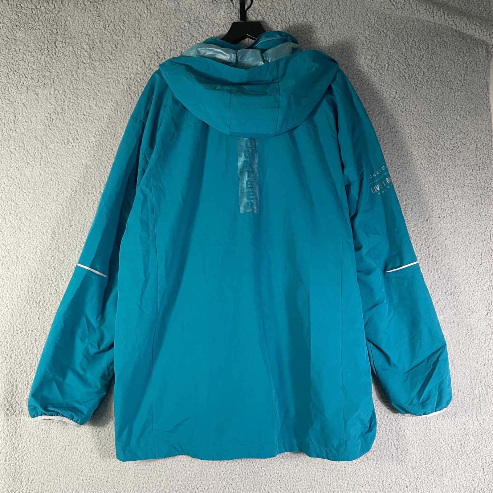 Perry Ellis Super Bowl LIV Miami 2020 Volunteer Jacket Windbreaker Teal 2XL - Thumbnail 12