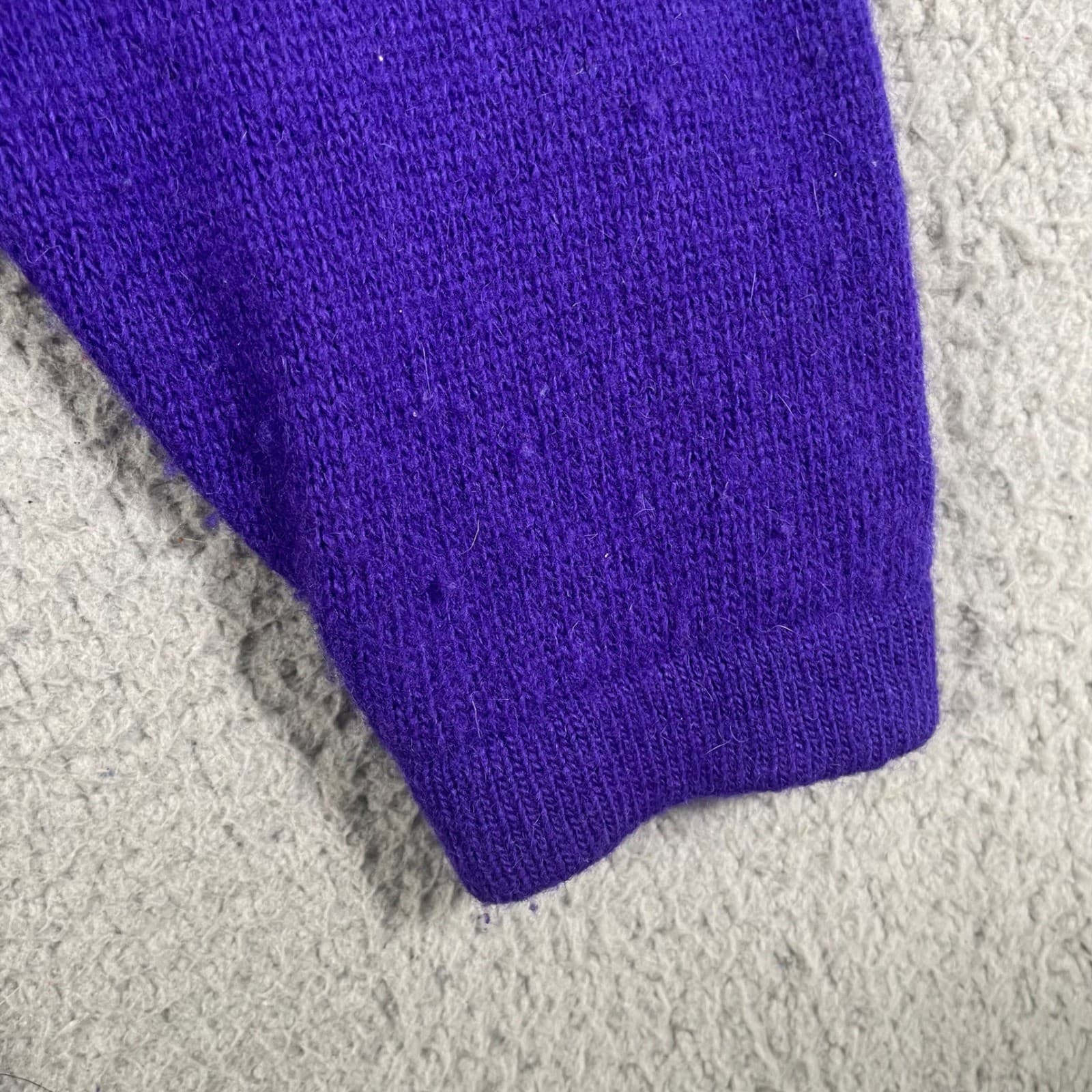 Vintage Angora Lambswool Sweater Womens Large Purple Oversized La Mittini - Thumbnail 11
