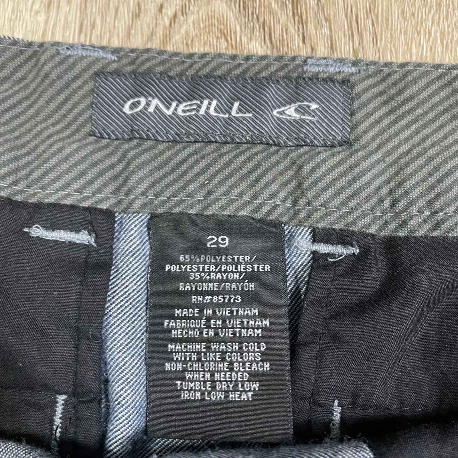 ONeill Mens Gray Casual Shorts Size 29 Flat Front Walk Golf Summer Beach - Thumbnail 4
