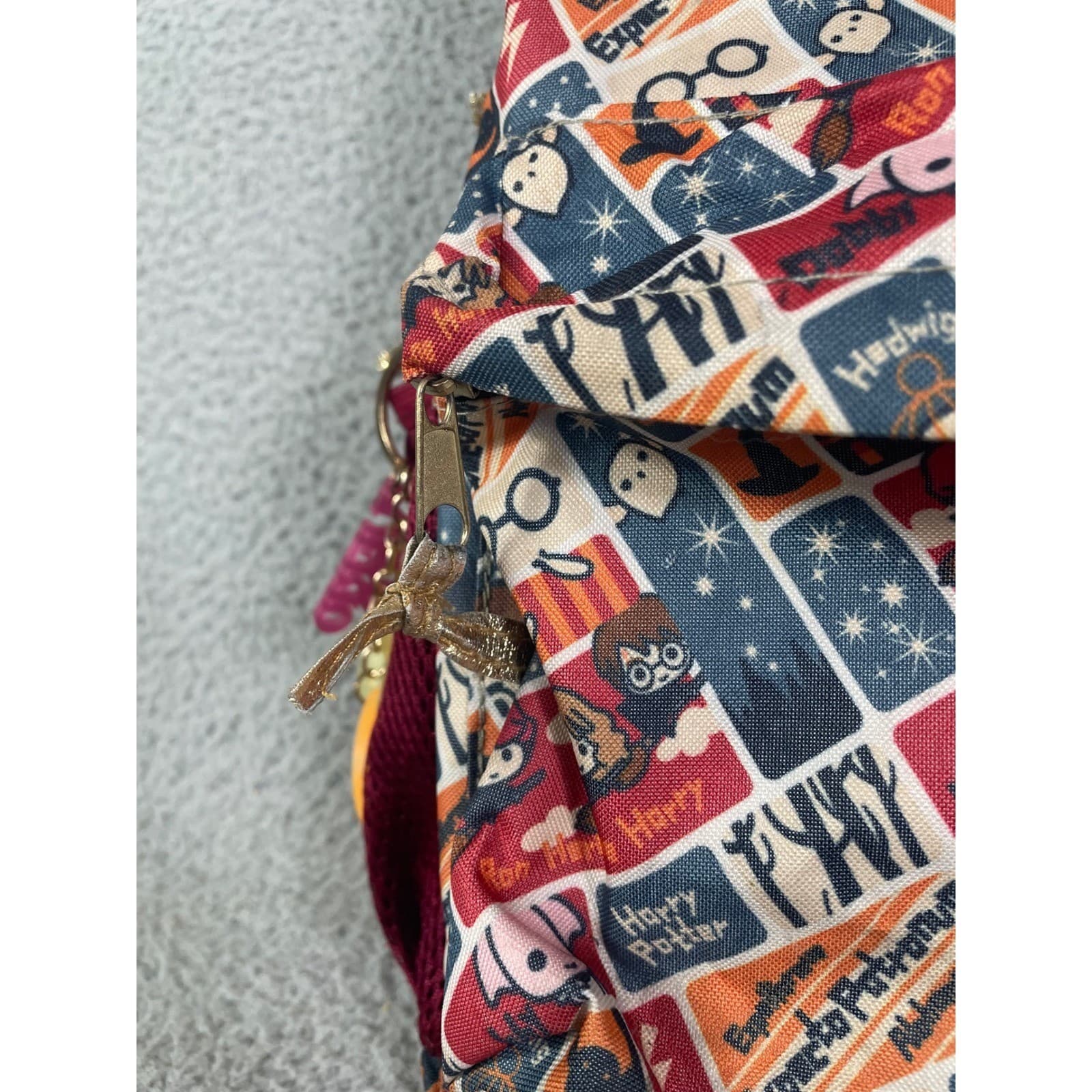 Harry Potter Backpack Chibi Print Hogwarts School Bag Faux Leather Cute - Thumbnail 11