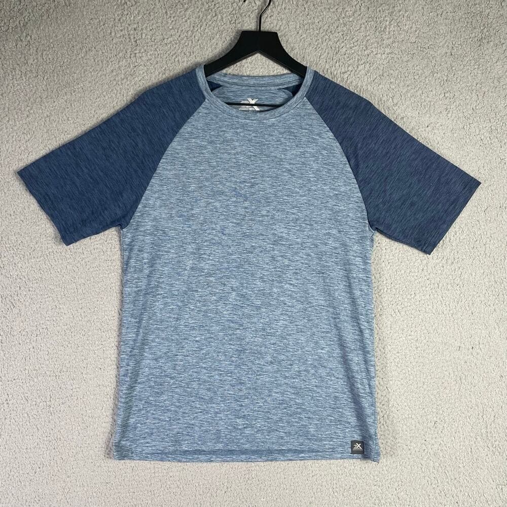 ZeroXposur Men's Blue Raglan Active Short Sleeve Shirt Size S Lightweight - Thumbnail 8