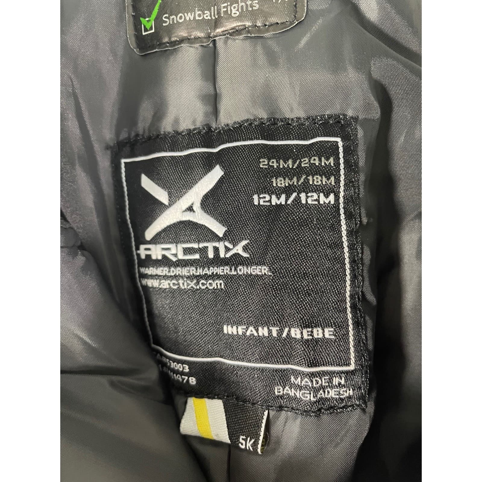 Arctix Infant 12M Old Gray Snow Bibs Winter Overalls Ski Snowsuit - Thumbnail 10