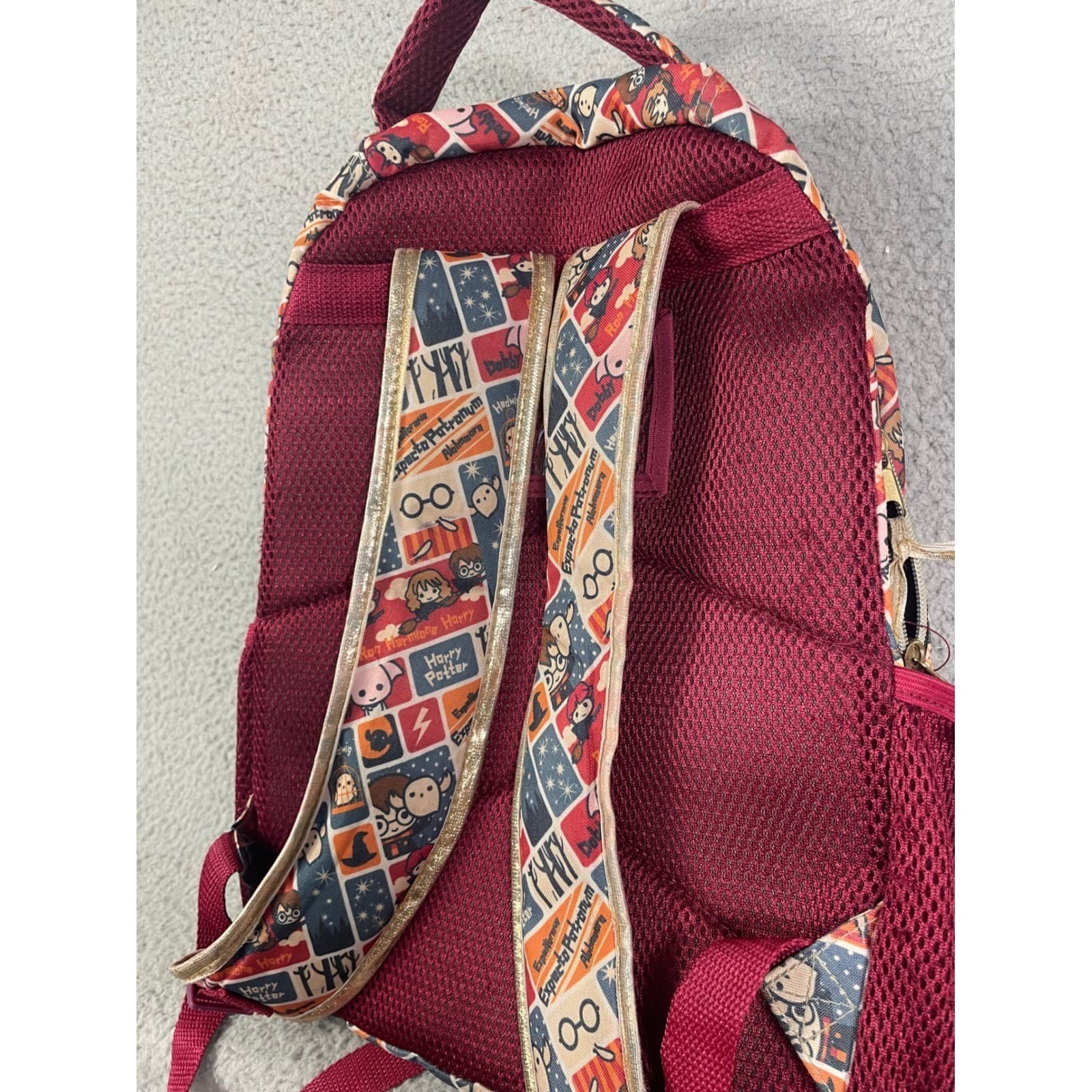 Harry Potter Backpack Chibi Print Hogwarts School Bag Faux Leather Cute - Thumbnail 12