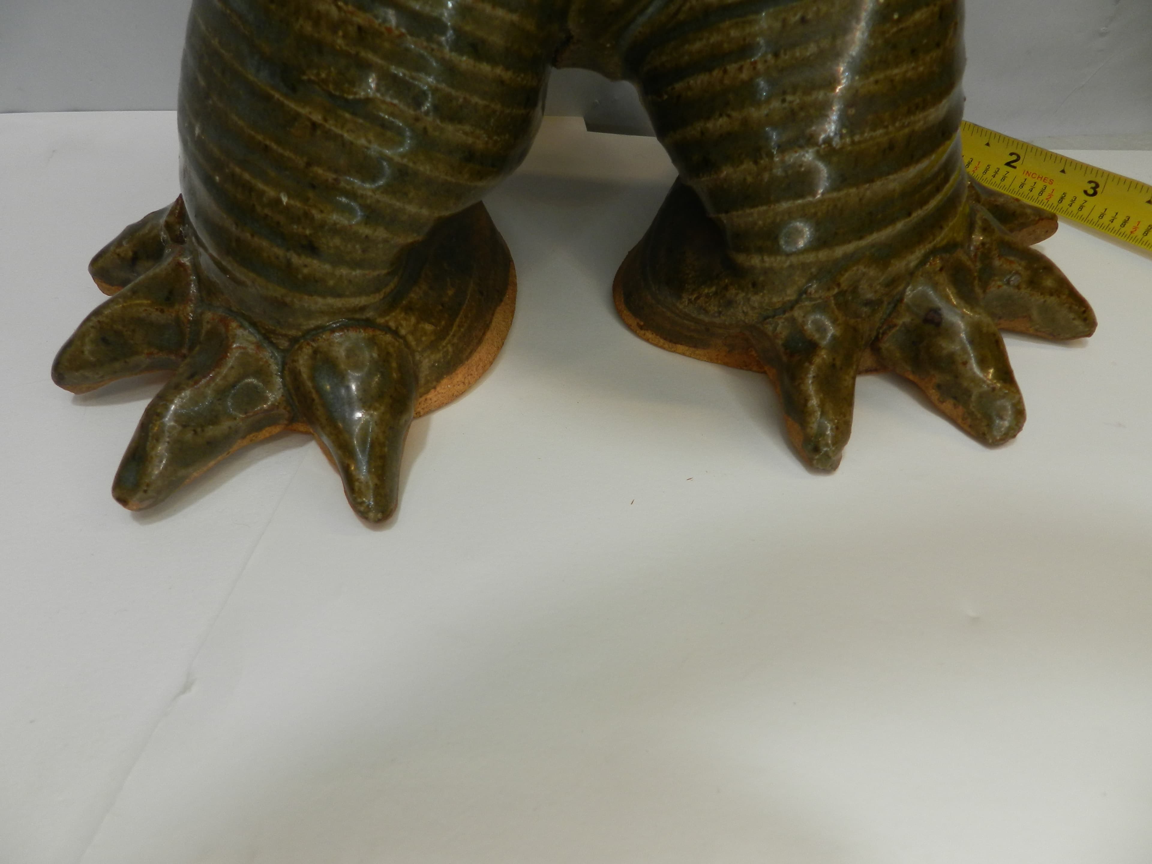 VTG Jim Rumph Style Whimsical & Grotesque Ceramic Pottery Dragon? Sculpture O72S - Thumbnail 16
