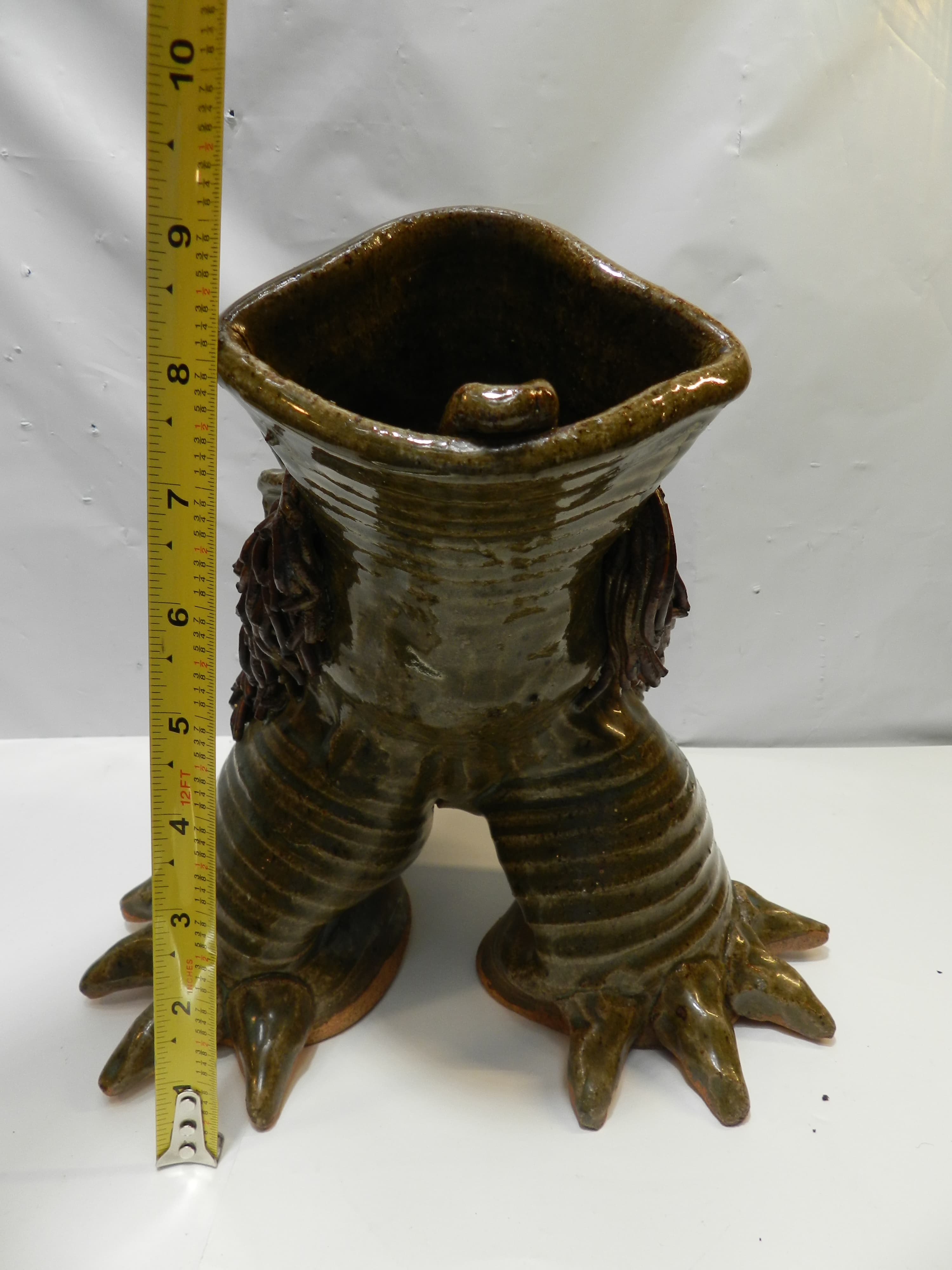 VTG Jim Rumph Style Whimsical & Grotesque Ceramic Pottery Dragon? Sculpture O72S - Thumbnail 17