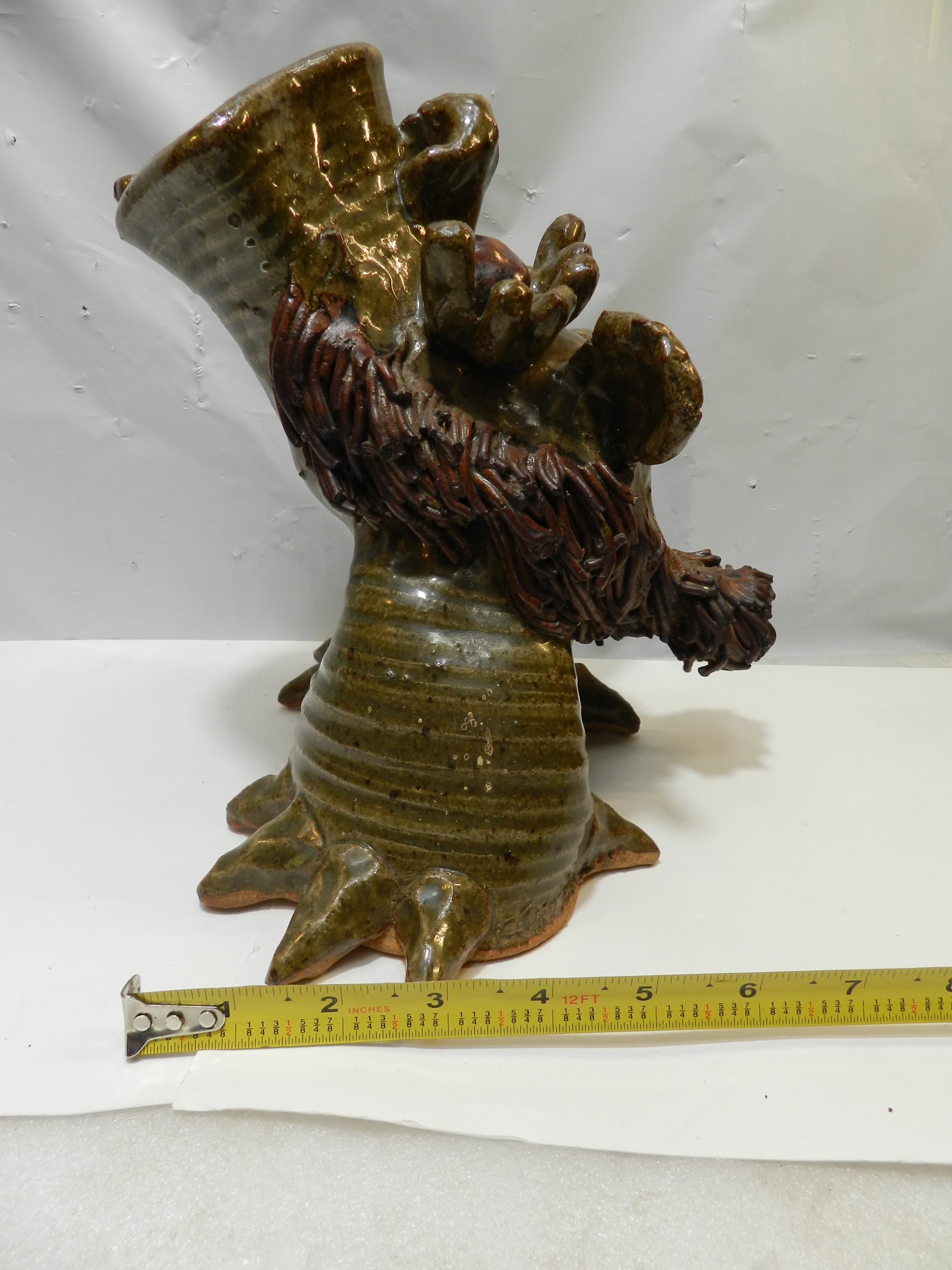 VTG Jim Rumph Style Whimsical & Grotesque Ceramic Pottery Dragon? Sculpture O72S - Thumbnail 18