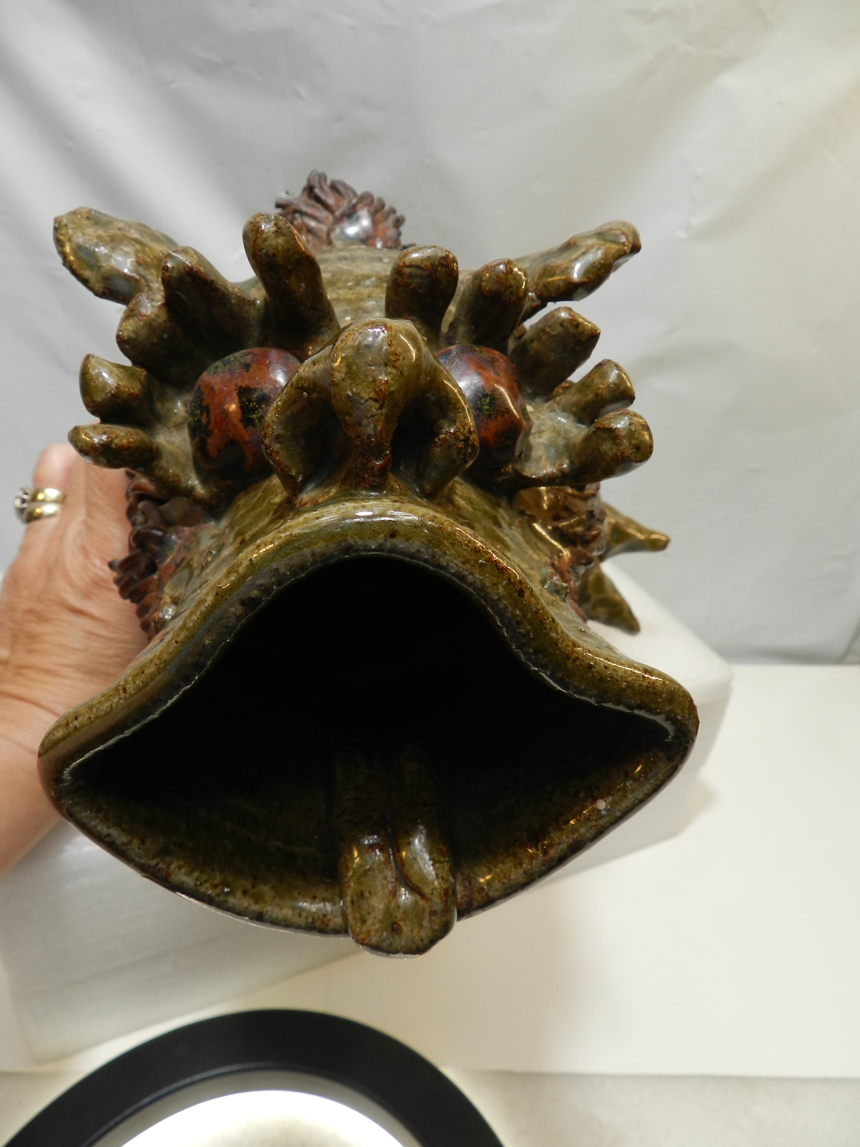 VTG Jim Rumph Style Whimsical & Grotesque Ceramic Pottery Dragon? Sculpture O72S - Thumbnail 5