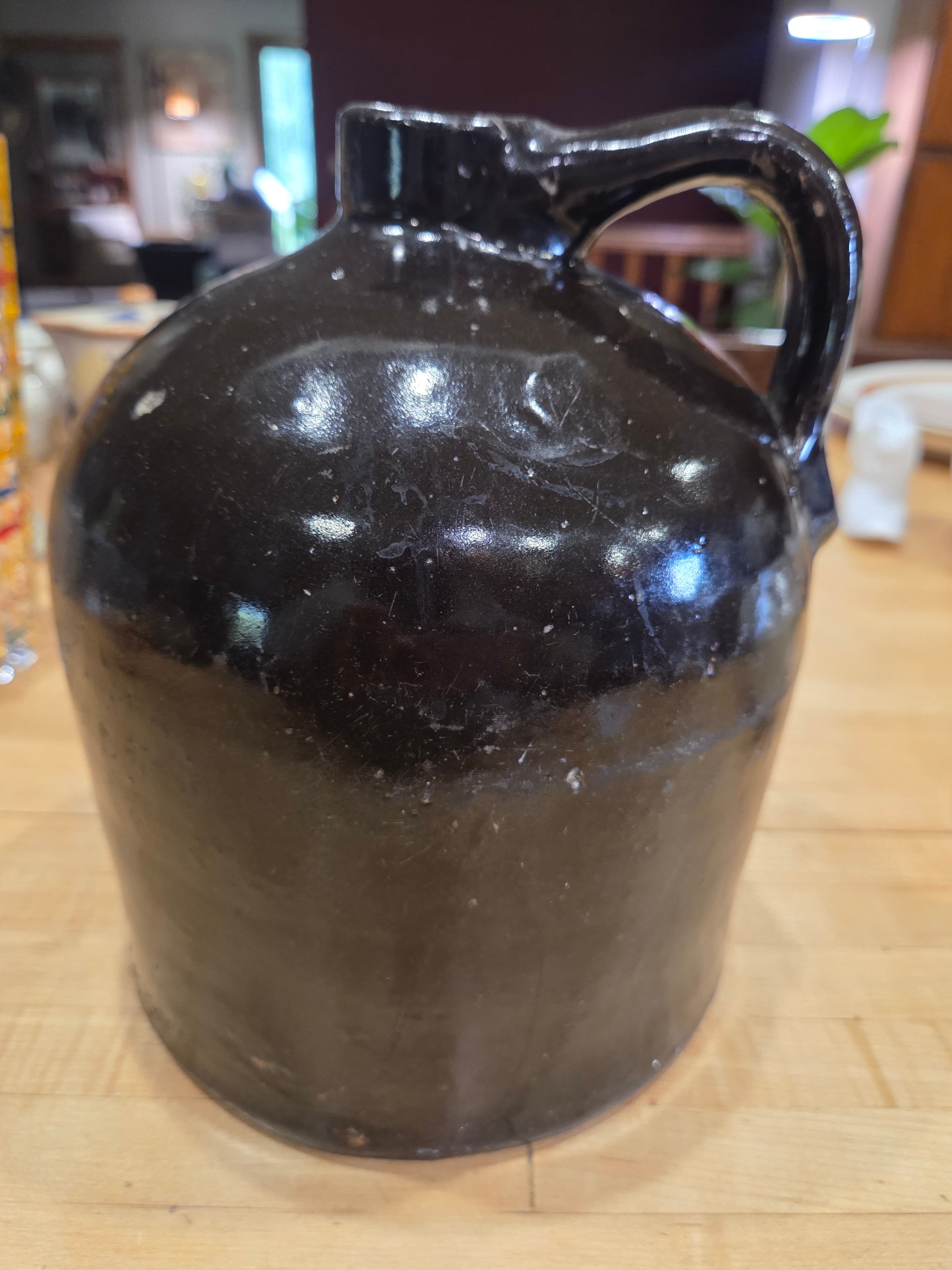 Antique Ohio Albany Slip Stoneware 1 Gallon Whiskey Jug
