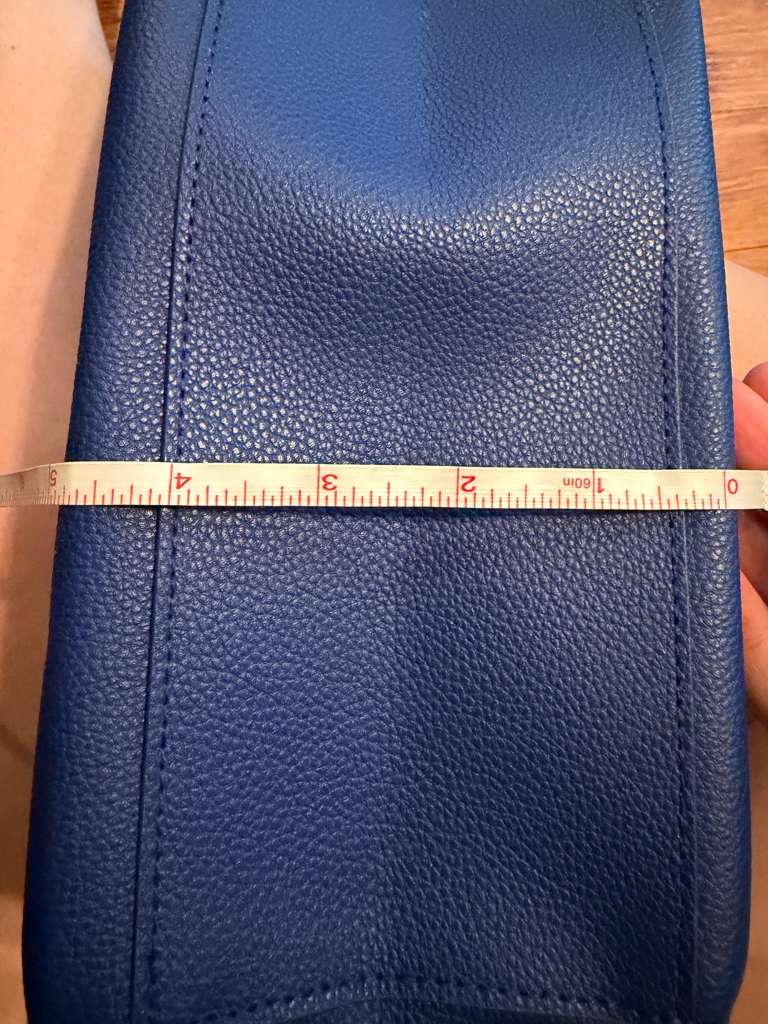 Oscar de la Renta Blue Pebbled Leather Tote Bag - Thumbnail 9