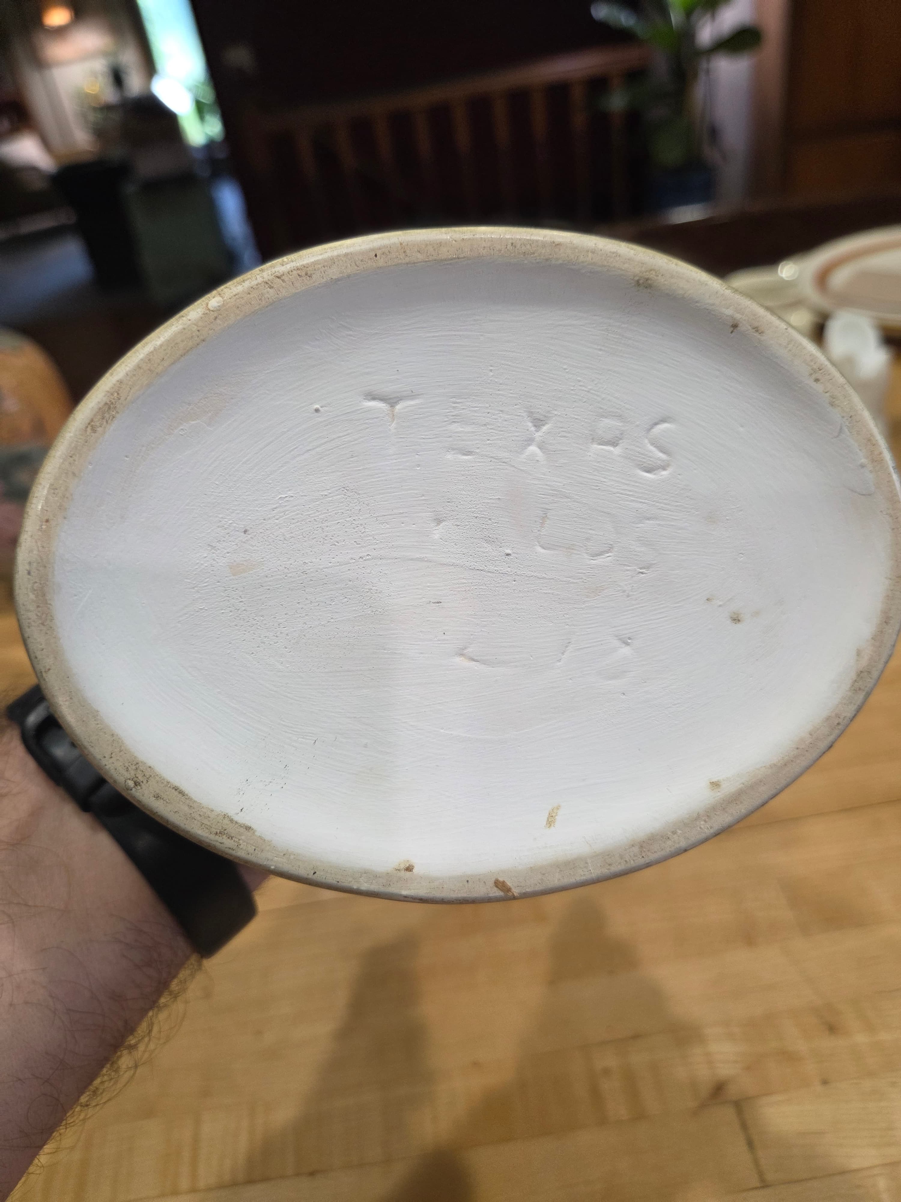 Vintage Texas Ware Ceramic Putty Cherub Grape Pedestal Urn Planter - Thumbnail 6