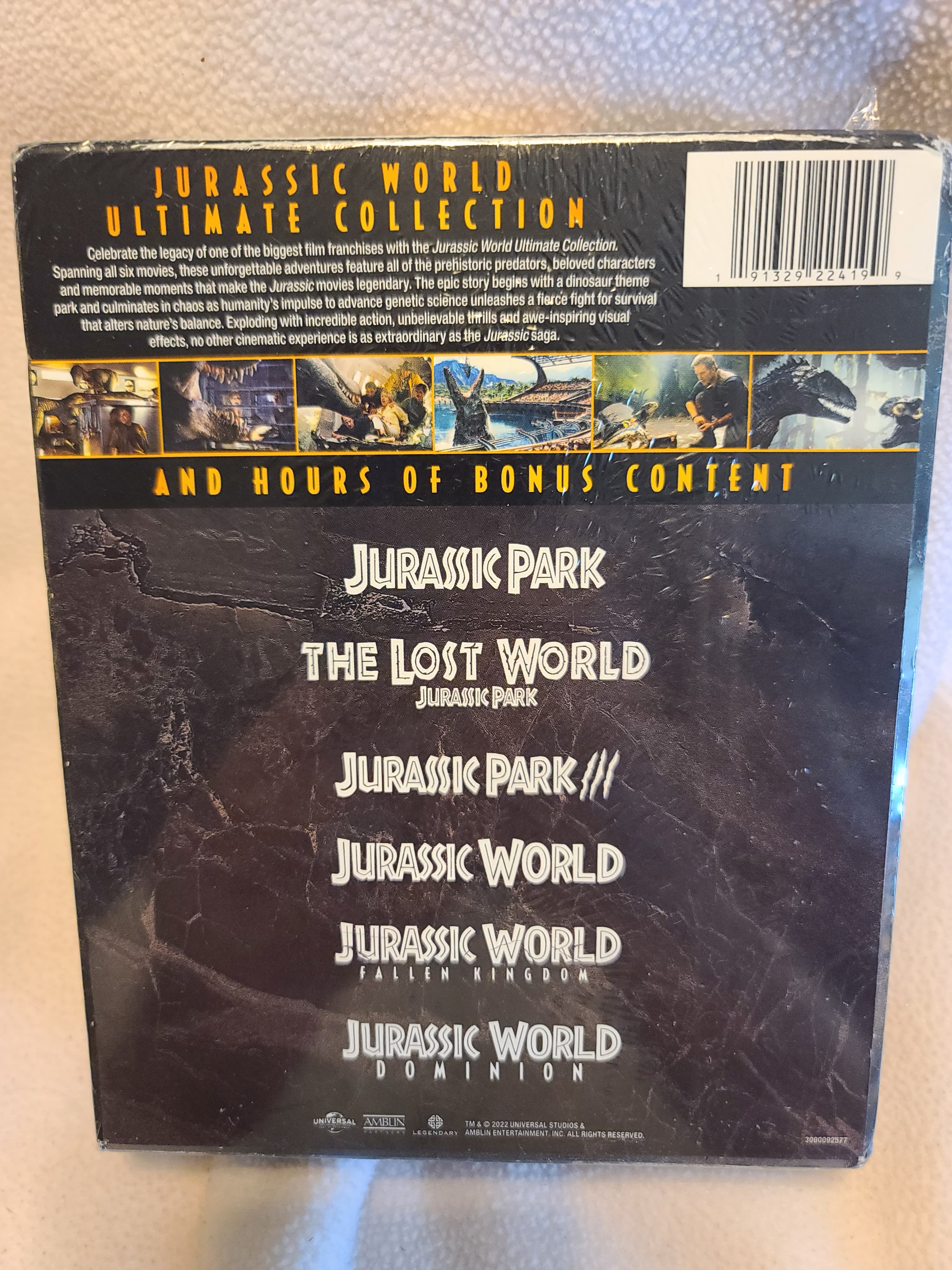 Brand New Jurassic World Ultimate Collection 6-Movie Box Set Blu-ray DVD Digital - Thumbnail 2