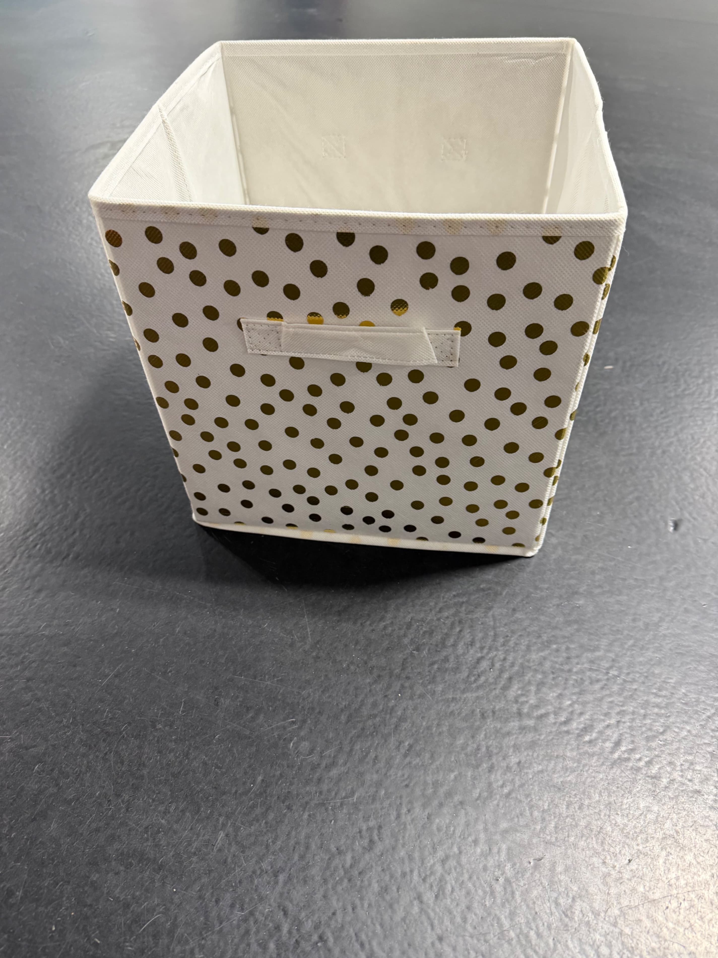 Set of 4 Polka Dot Fabric Storage Bins - Thumbnail 4