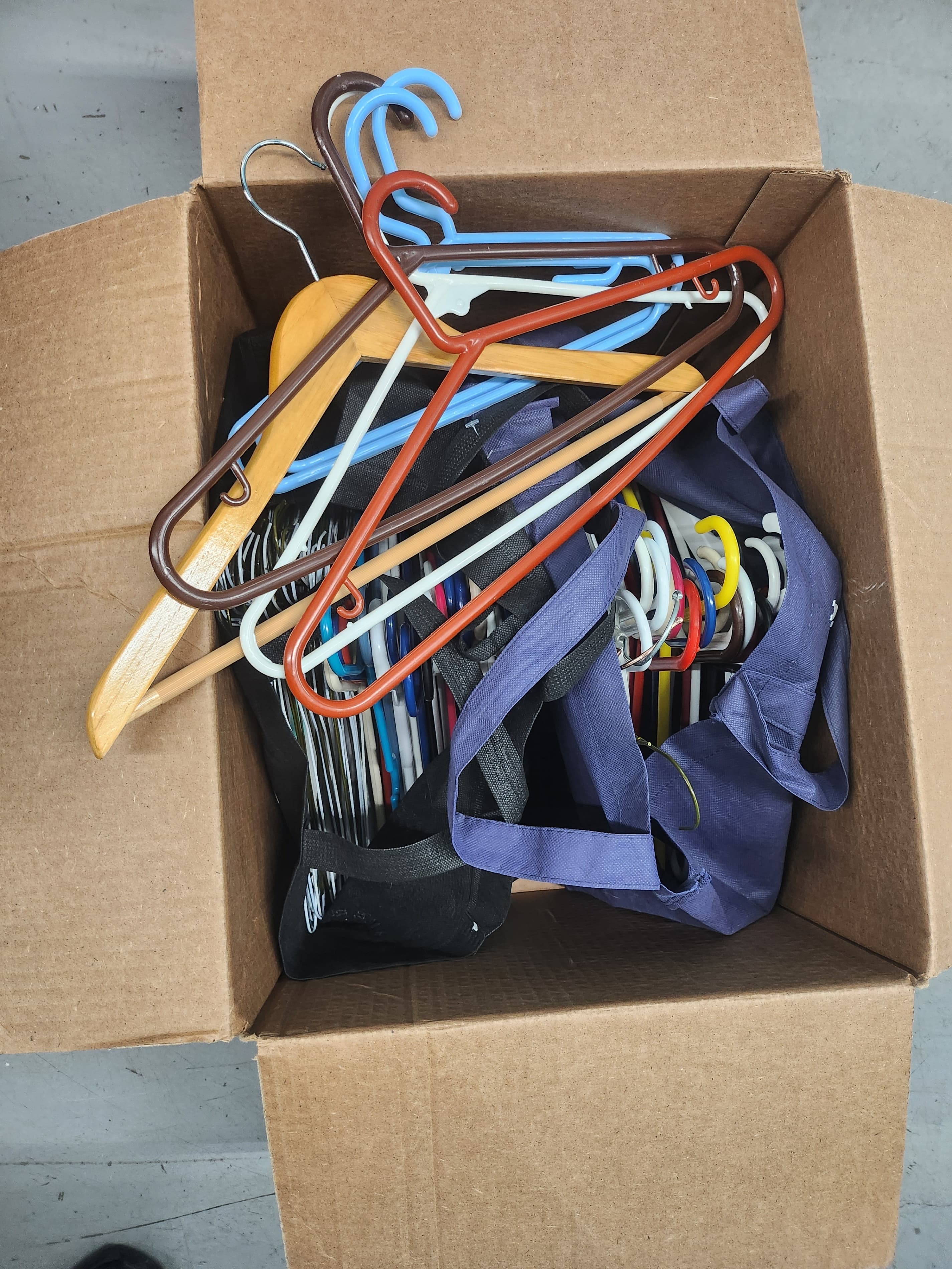 Box of 100 plus assorted hangers