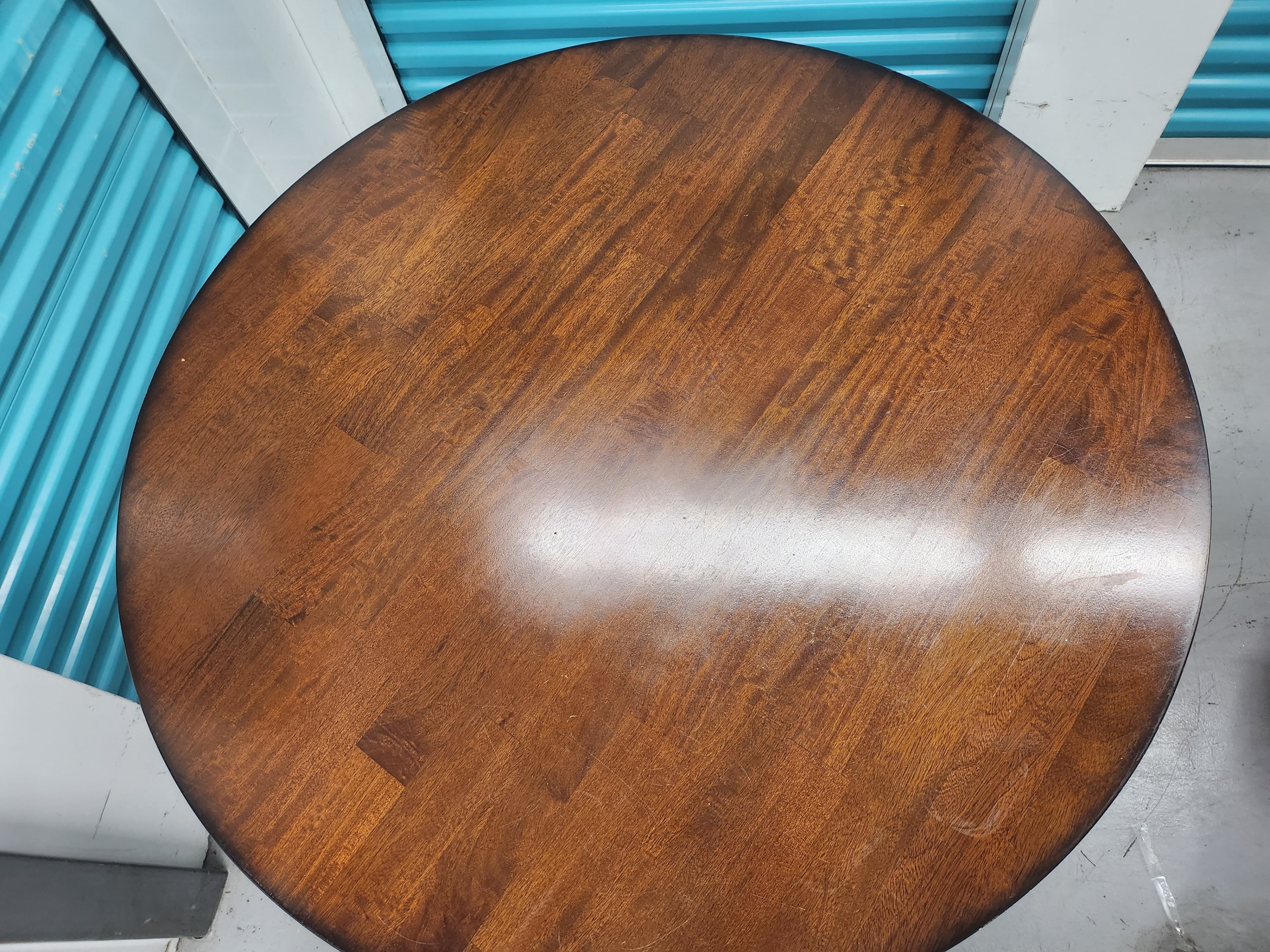 Closeout! Branton Round Dining Table - Dark Espresso - Thumbnail 4