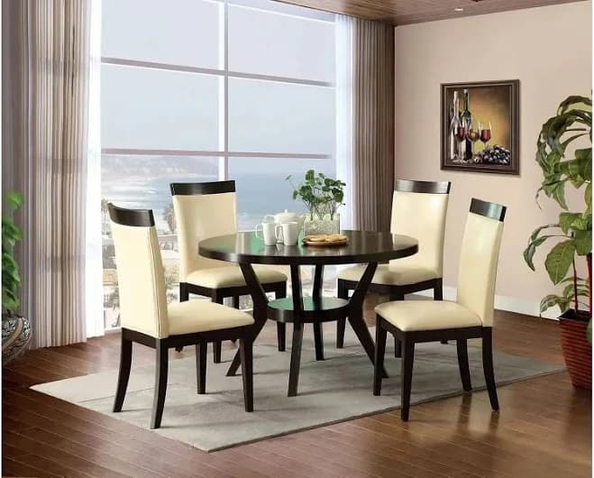 Closeout! Branton Round Dining Table - Dark Espresso - Thumbnail 12