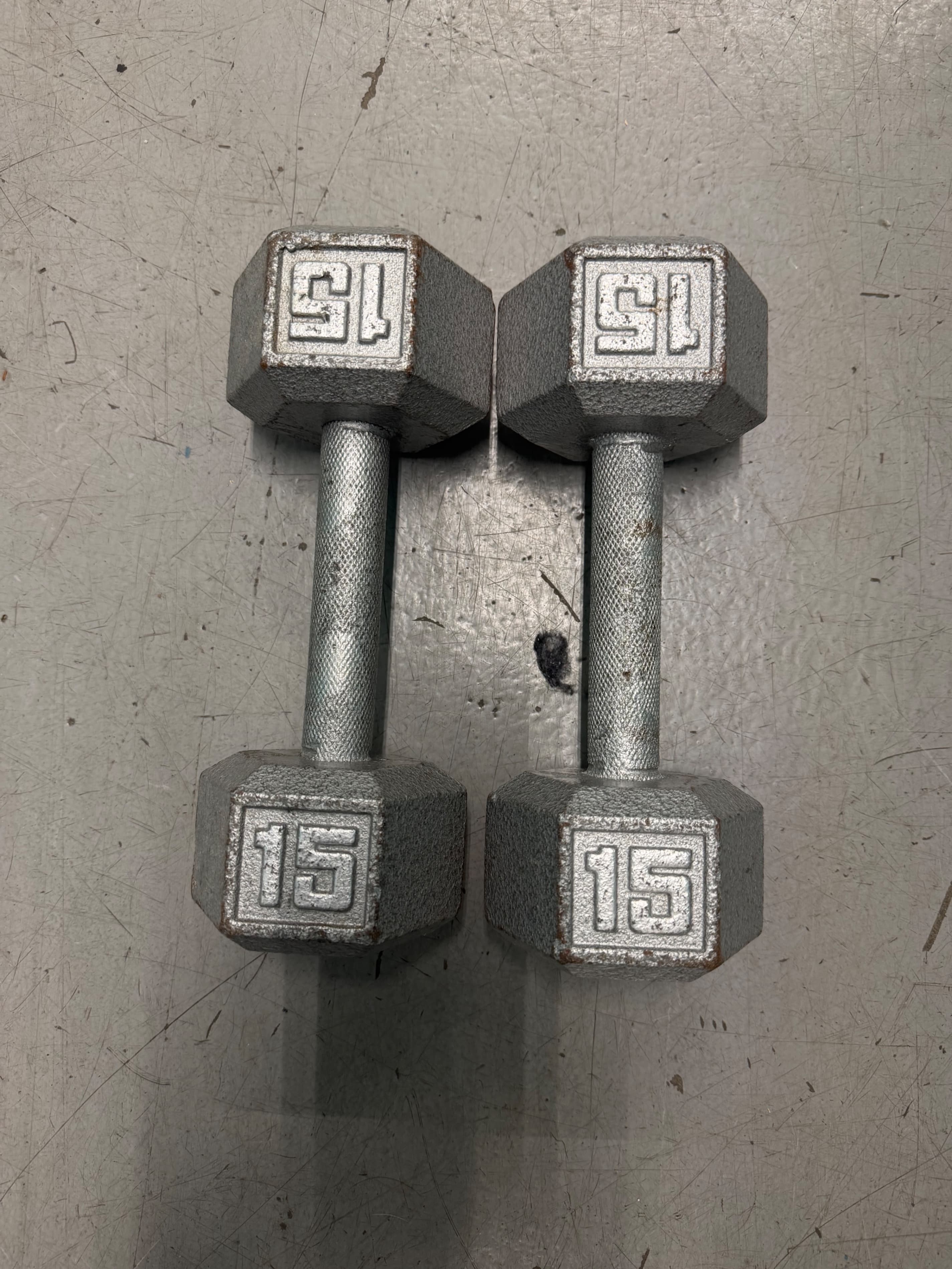 Hex Dumbbell Set 5-20 lb Cast Iron Weights - Thumbnail 5
