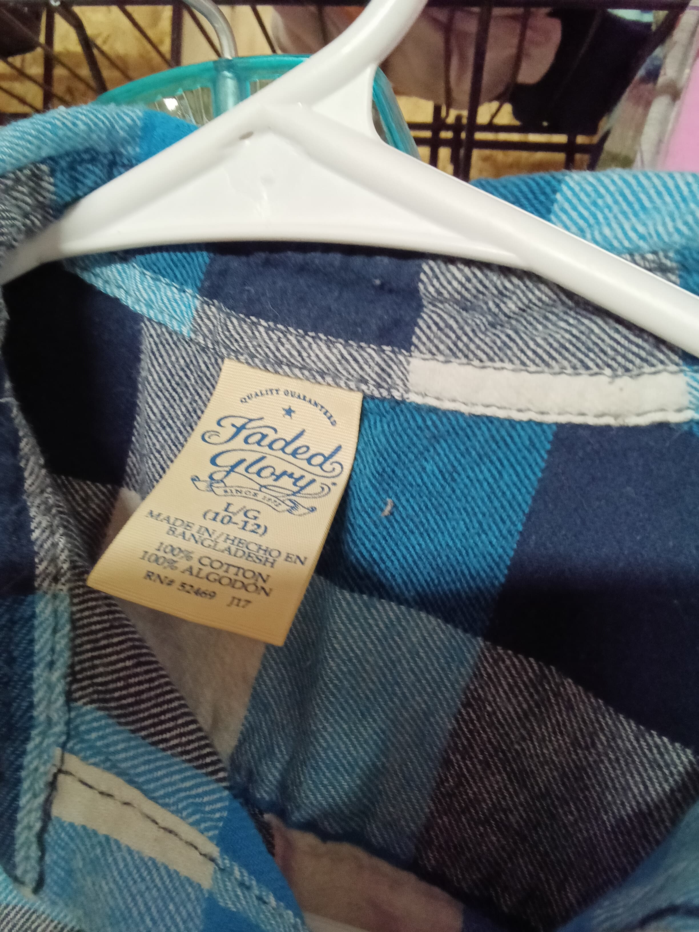Jaded Glory Boys Plaid Flannel Shirt Size 16/18 - Thumbnail 3