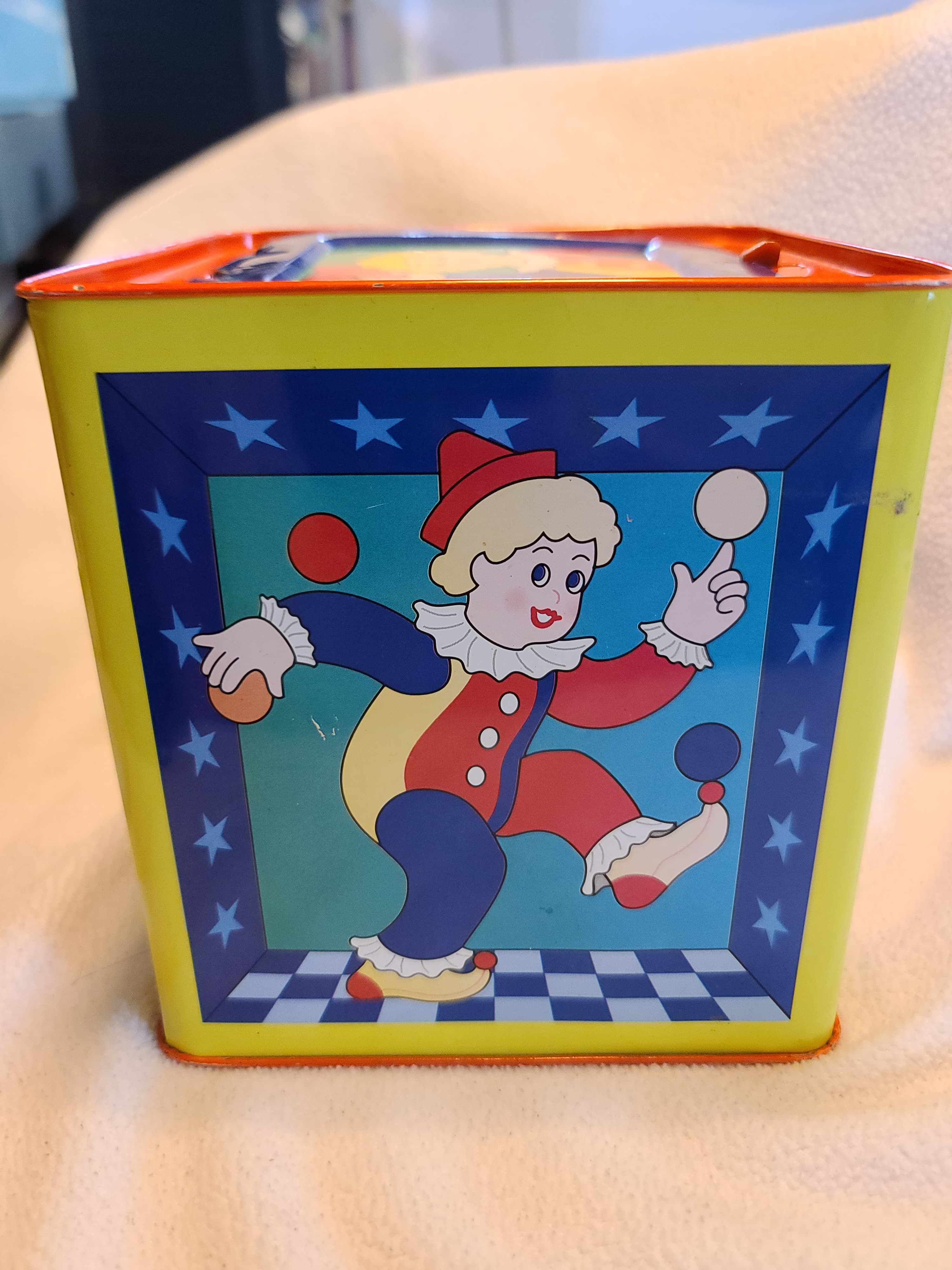 Schylling Jester Jack in the Box Tin Musical Toy Works Great - Thumbnail 4