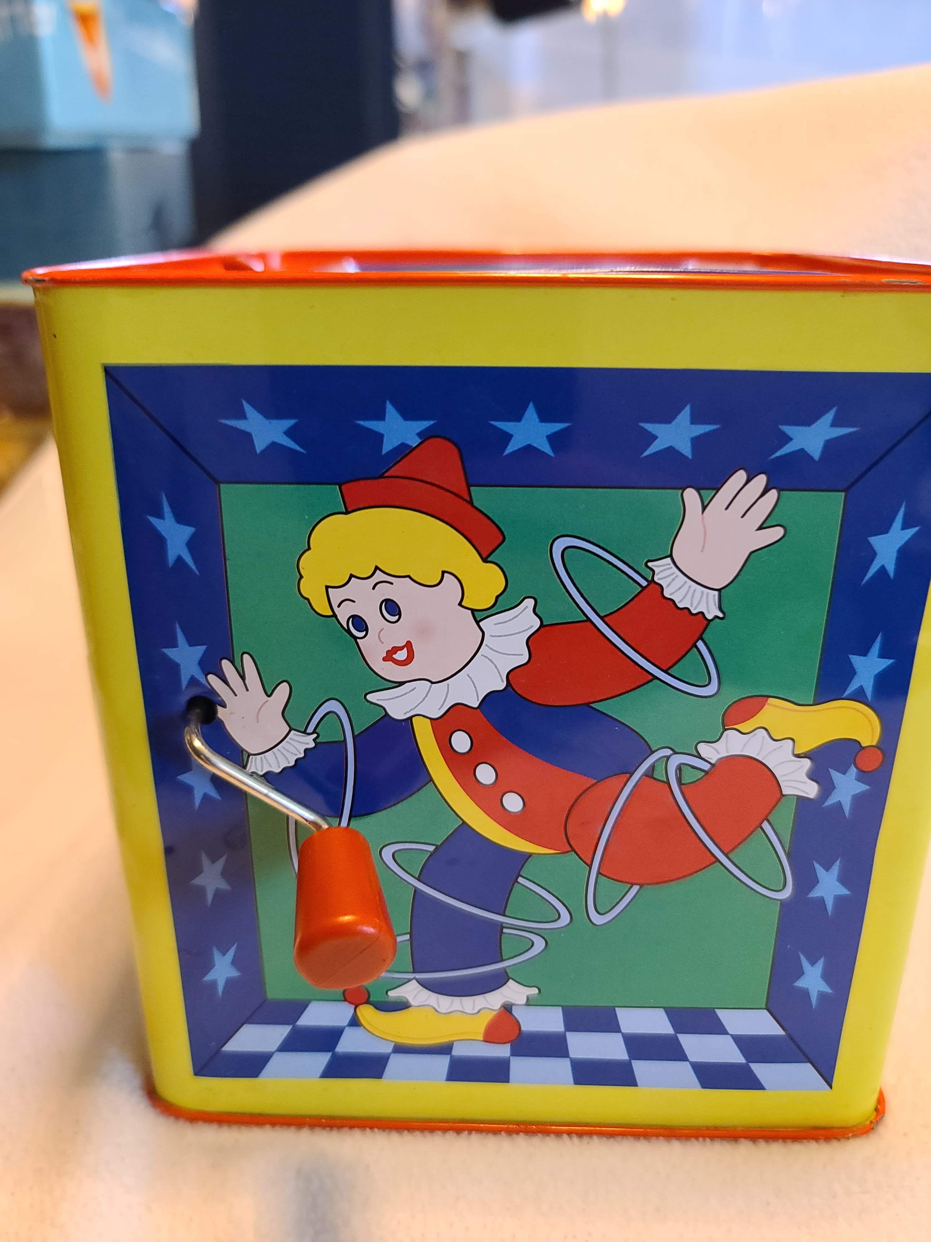 Schylling Jester Jack in the Box Tin Musical Toy Works Great - Thumbnail 5