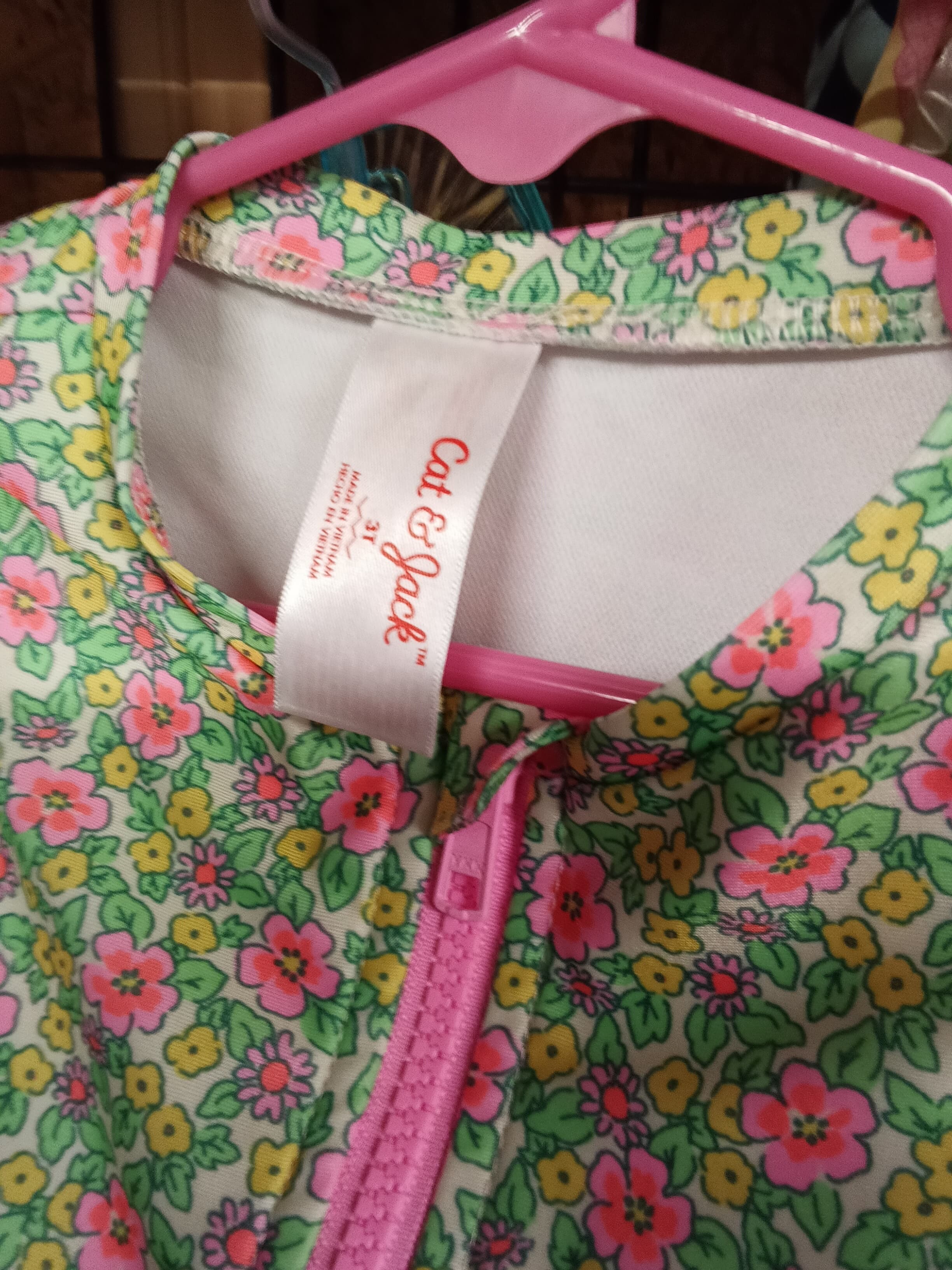 Cat & Jack Floral Long Sleeve Top 3T - Thumbnail 2
